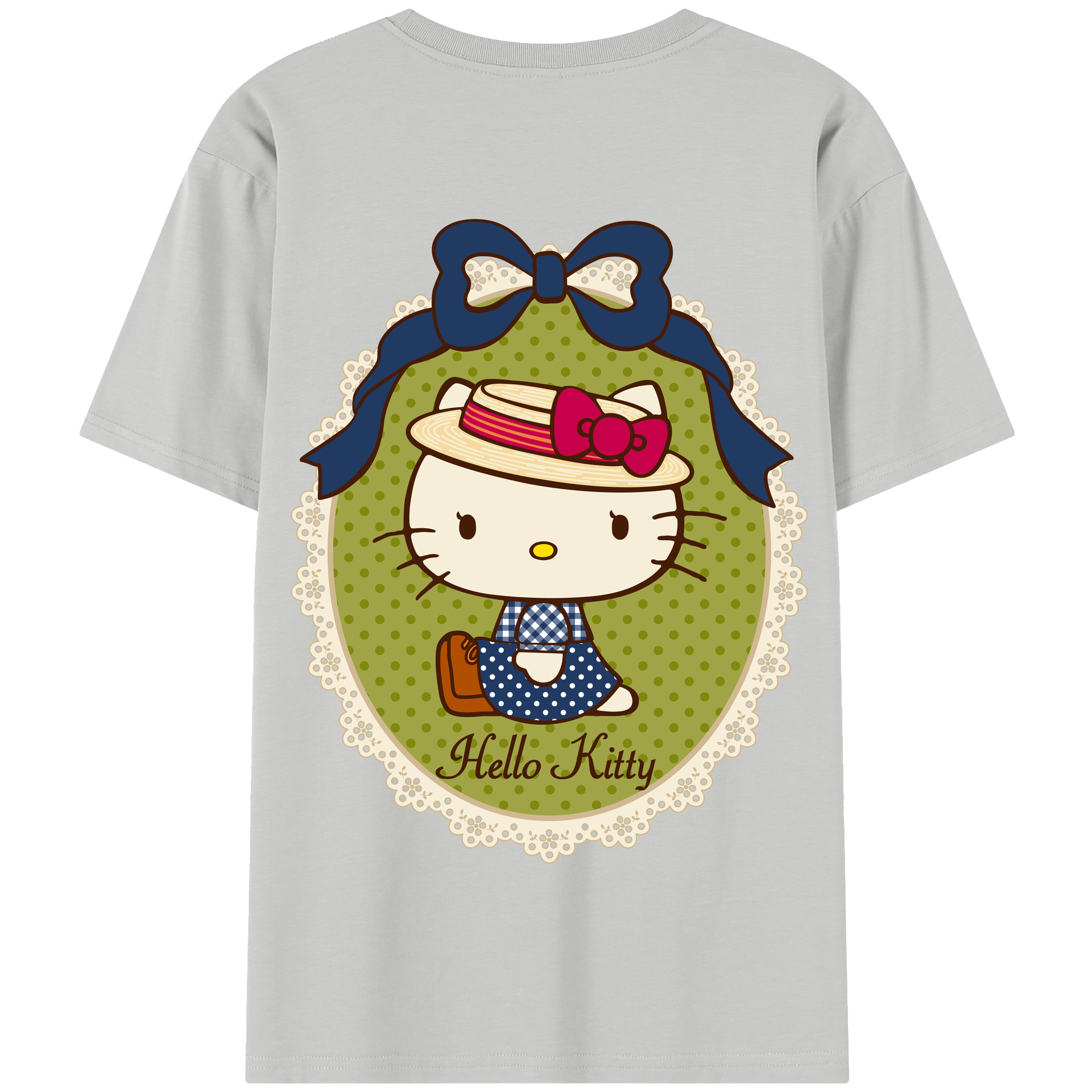 （画像用） Hello Kitty ハローキティ 綿100％半袖Tシャツ（背面プリント）