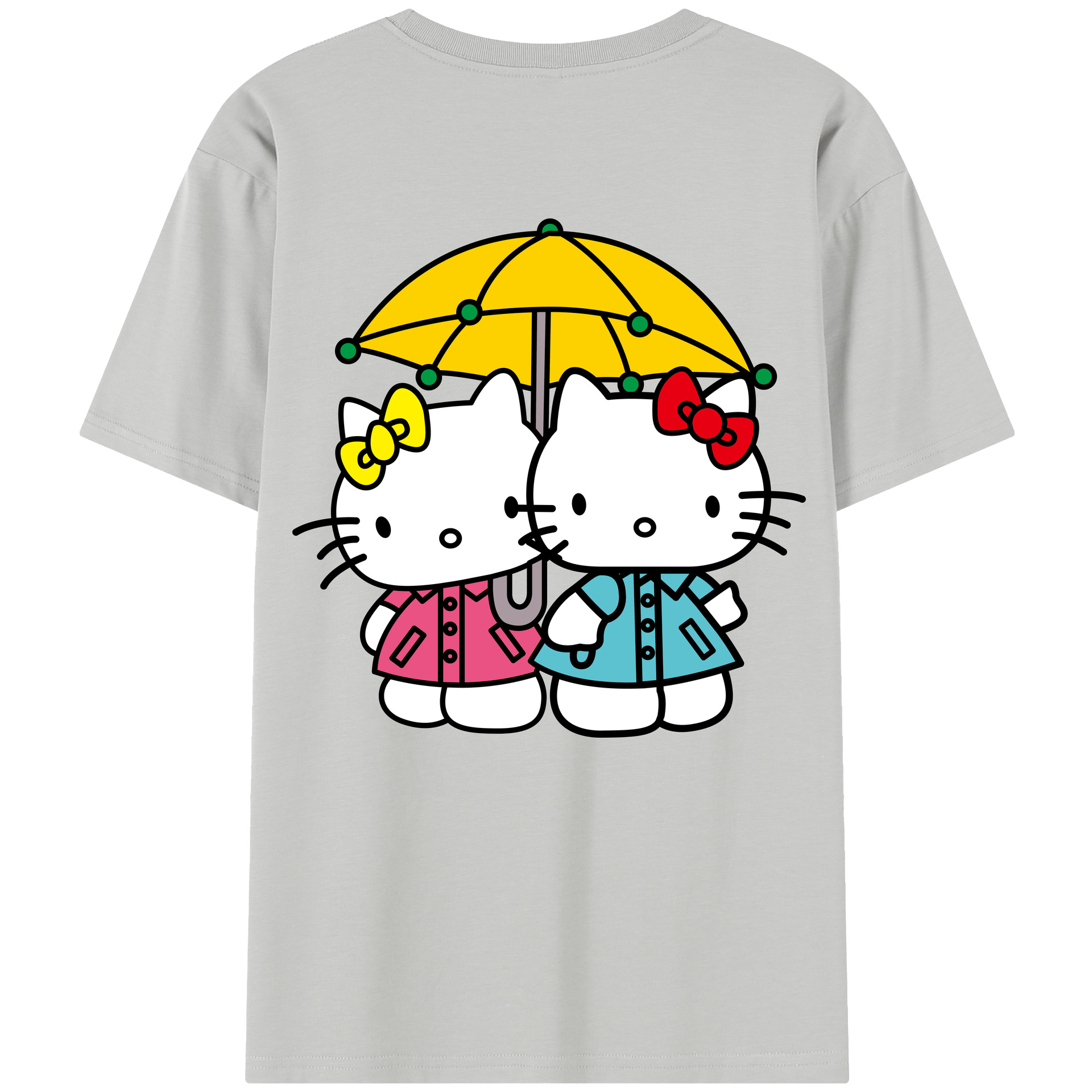 （画像用） Hello Kitty ハローキティ 綿100％半袖Tシャツ（背面プリント）