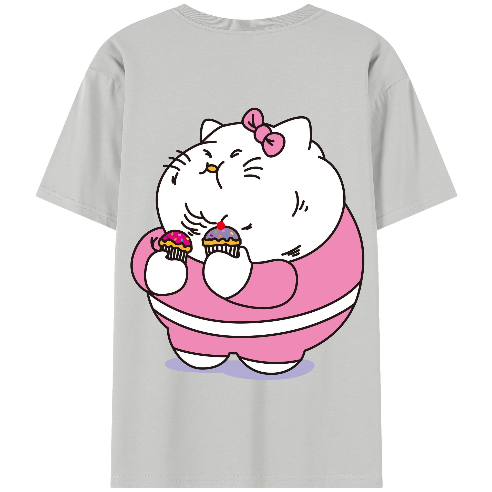 （画像用） Hello Kitty ハローキティ 綿100％半袖Tシャツ（背面プリント）
