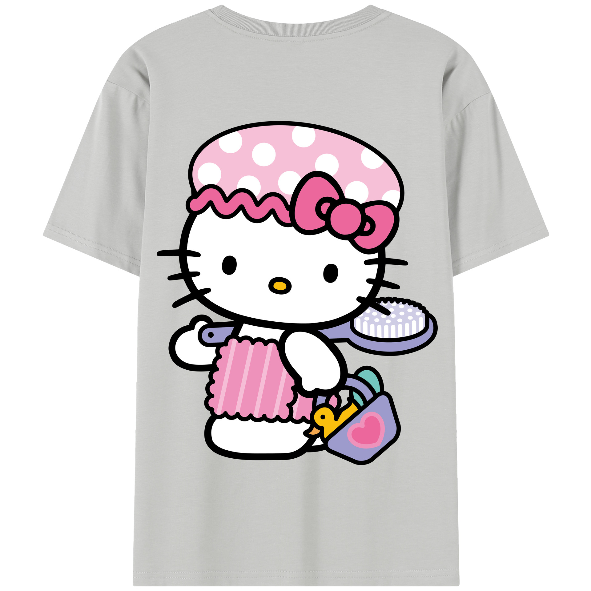 （画像用） Hello Kitty ハローキティ 綿100％半袖Tシャツ（背面プリント）