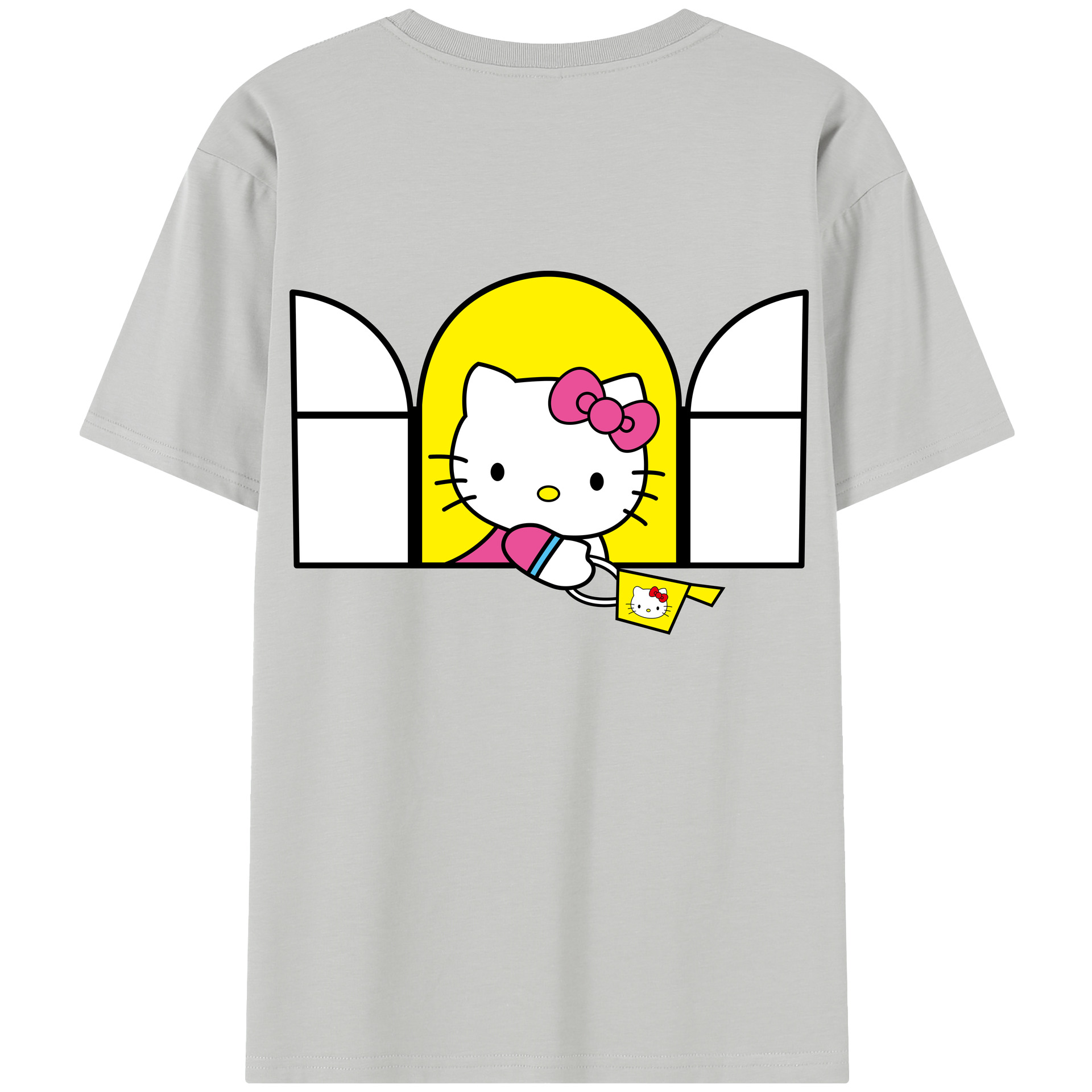 （画像用） Hello Kitty ハローキティ 綿100％半袖Tシャツ（背面プリント）