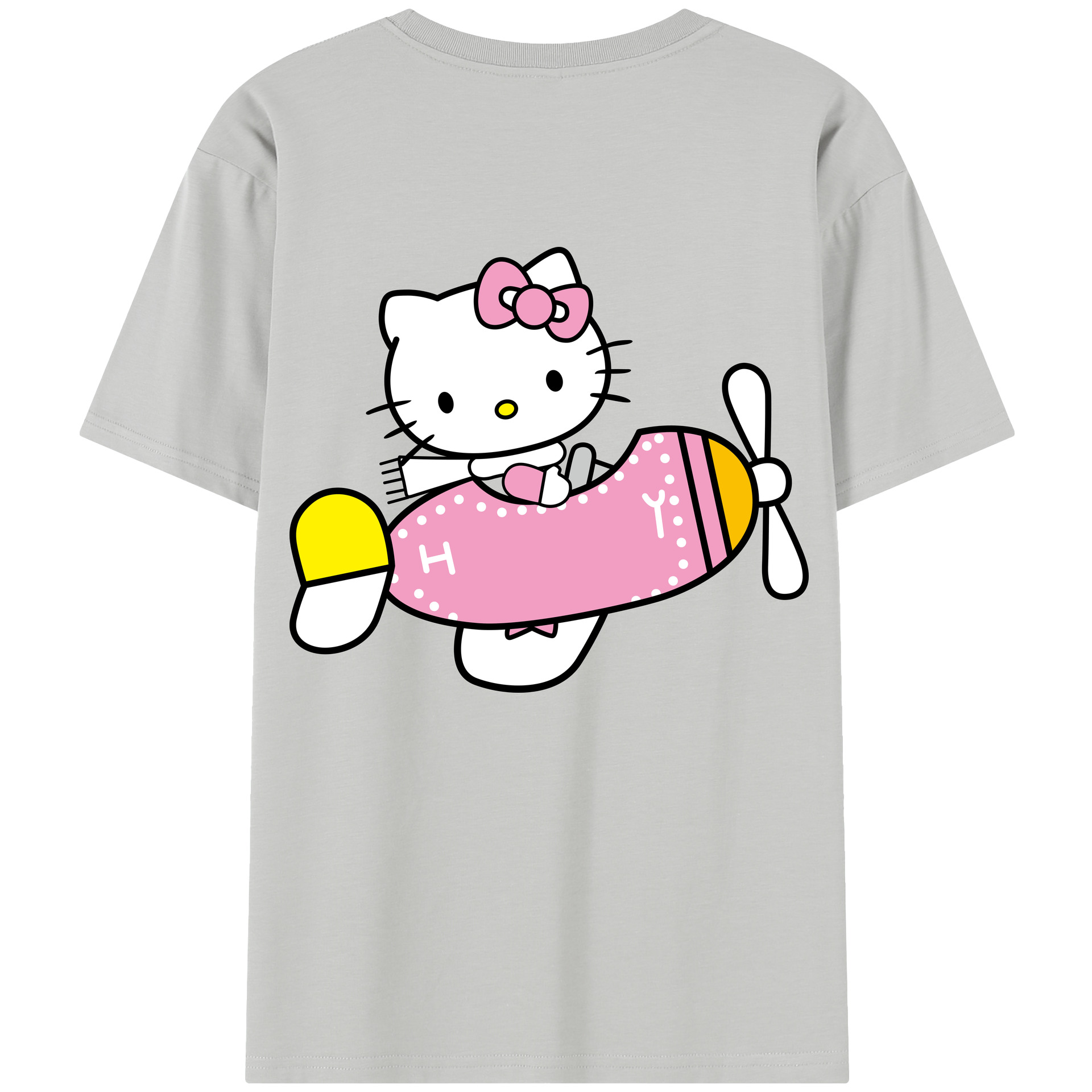 （画像用） Hello Kitty ハローキティ 綿100％半袖Tシャツ（背面プリント）