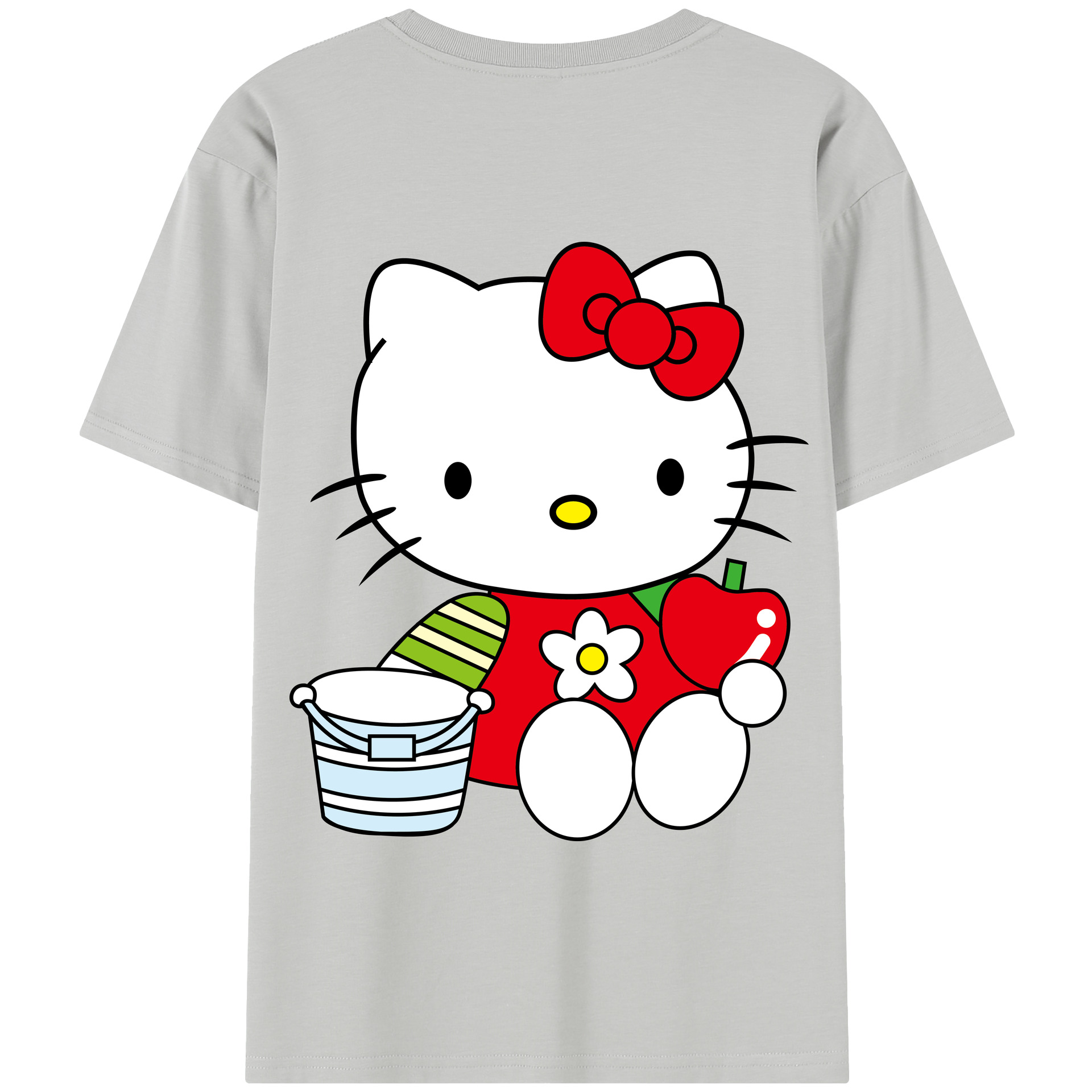 （画像用） Hello Kitty ハローキティ 綿100％半袖Tシャツ（背面プリント）