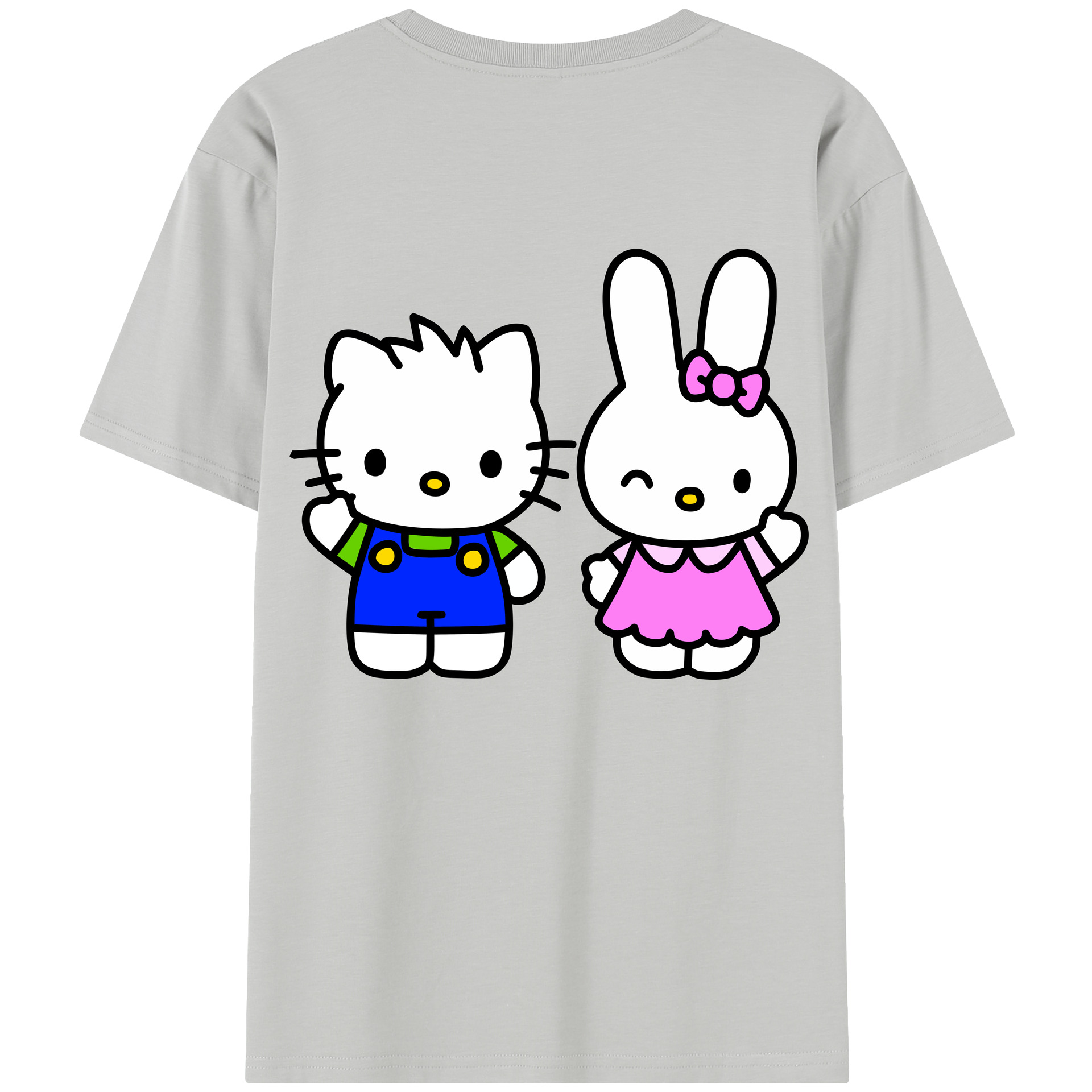 （画像用） Hello Kitty ハローキティ 綿100％半袖Tシャツ（背面プリント）