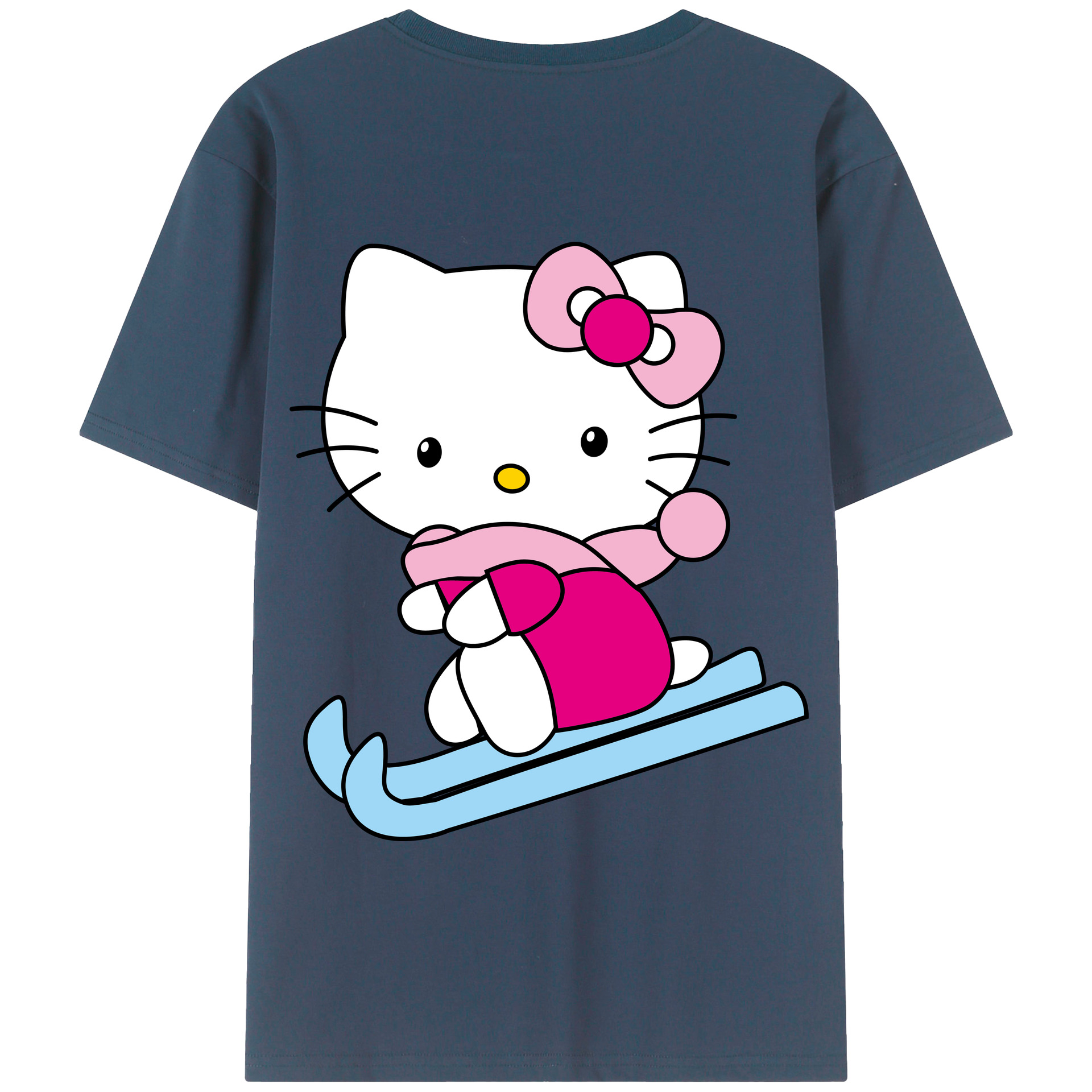 （画像用） Hello Kitty ハローキティ 綿100％半袖Tシャツ（背面プリント）