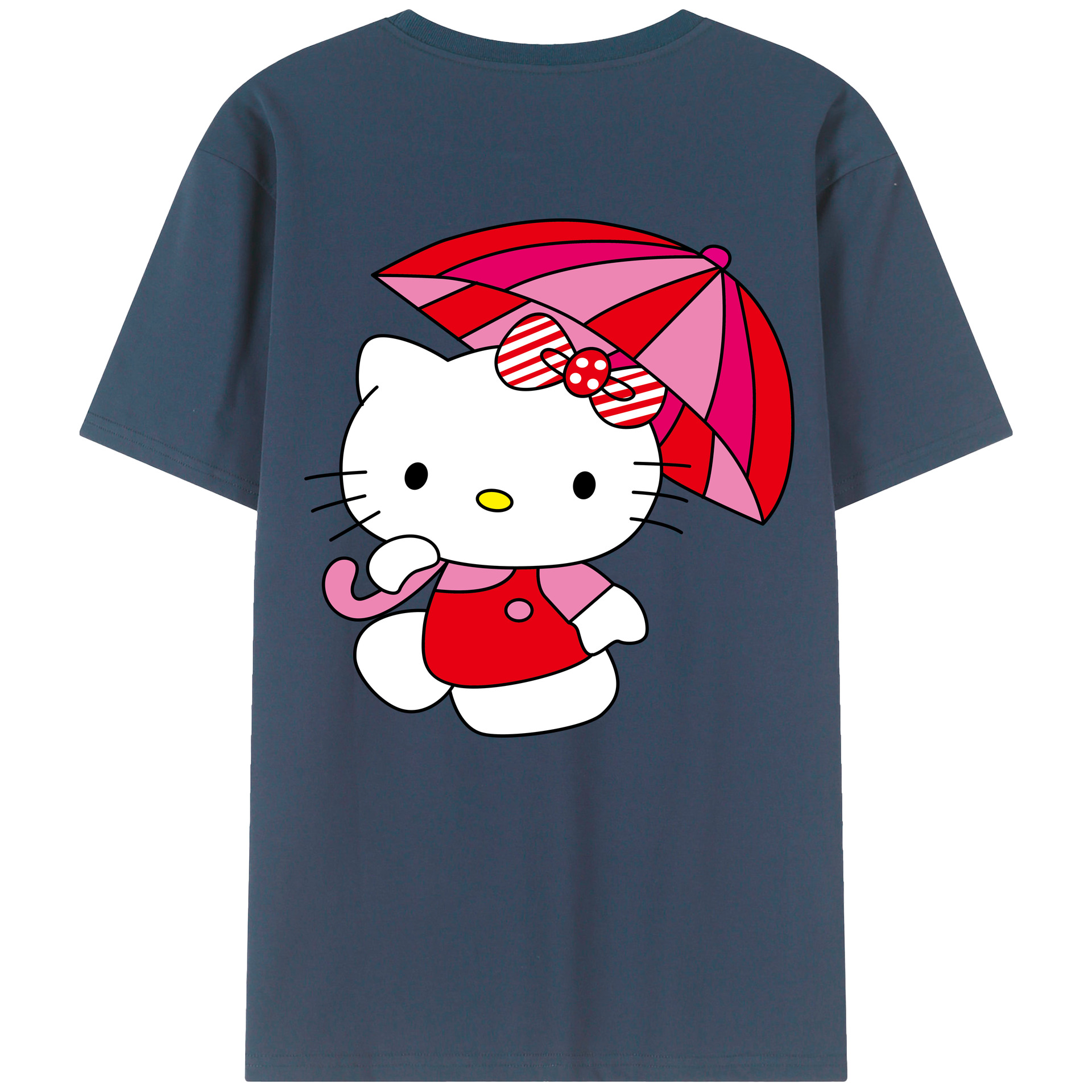（画像用） Hello Kitty ハローキティ 綿100％半袖Tシャツ（背面プリント）