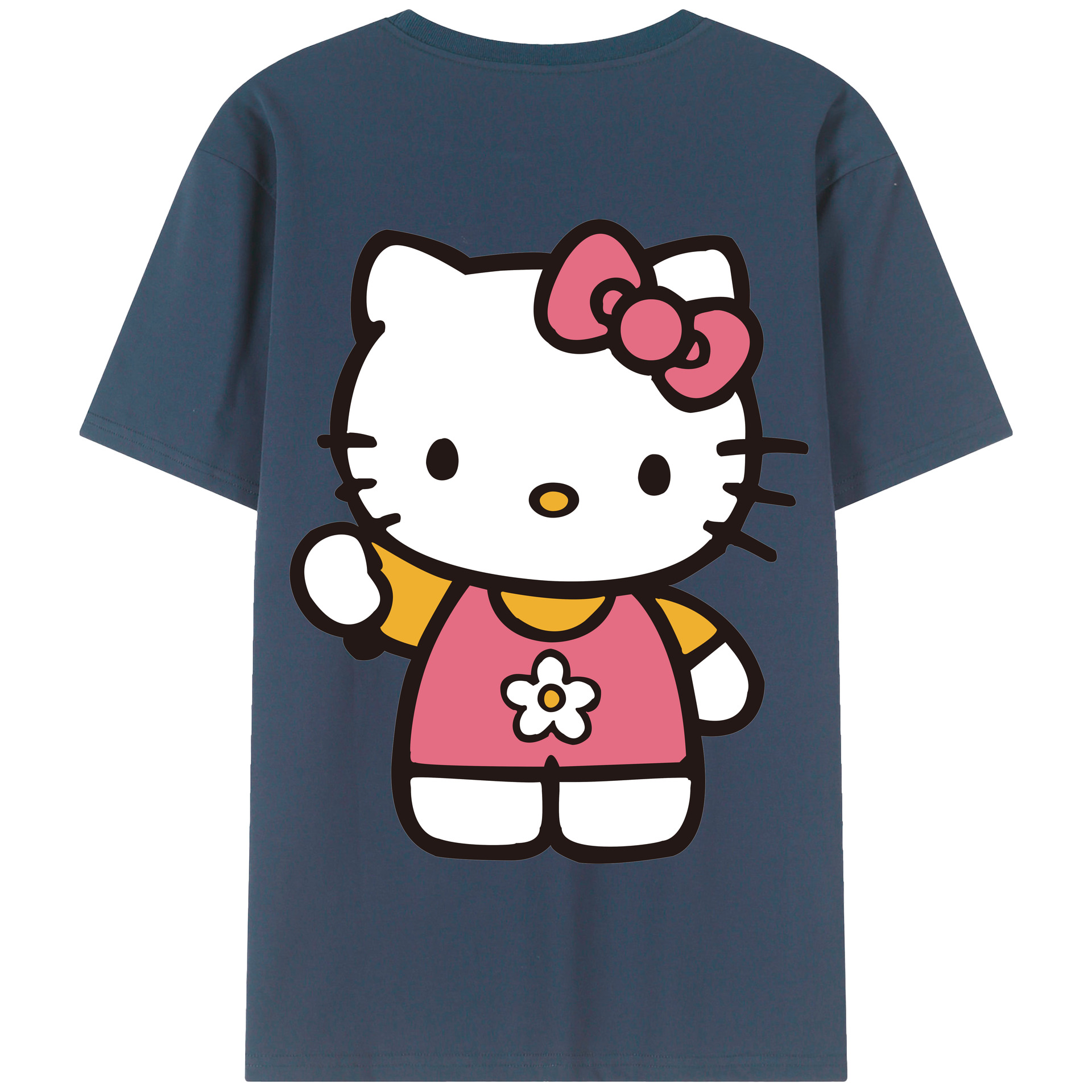 （画像用） Hello Kitty ハローキティ 綿100％半袖Tシャツ（背面プリント）