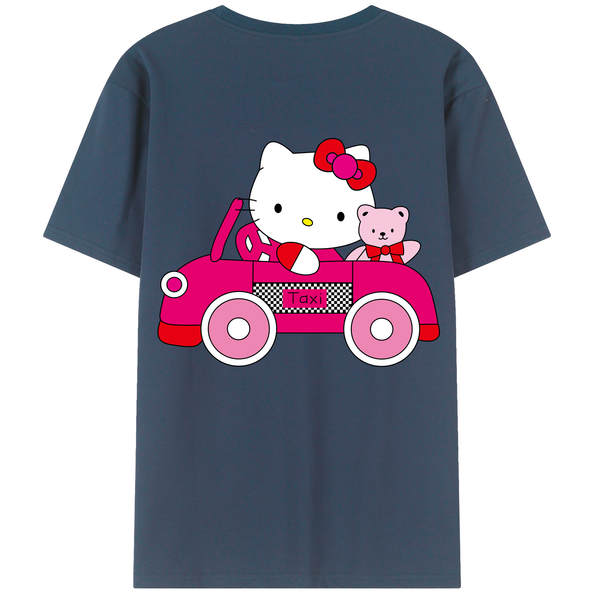 （画像用） Hello Kitty ハローキティ 綿100％半袖Tシャツ（背面プリント）