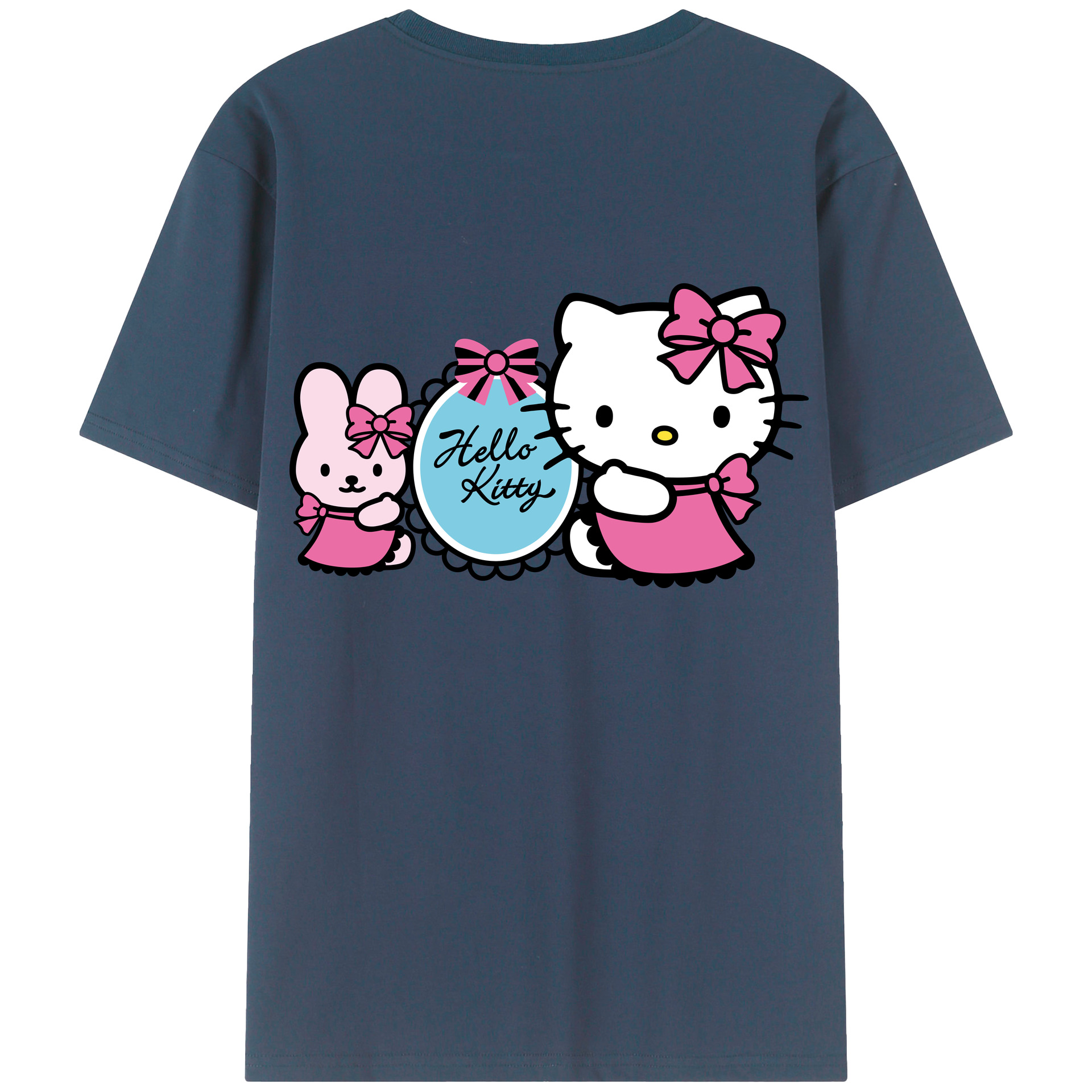 （画像用） Hello Kitty ハローキティ 綿100％半袖Tシャツ（背面プリント）