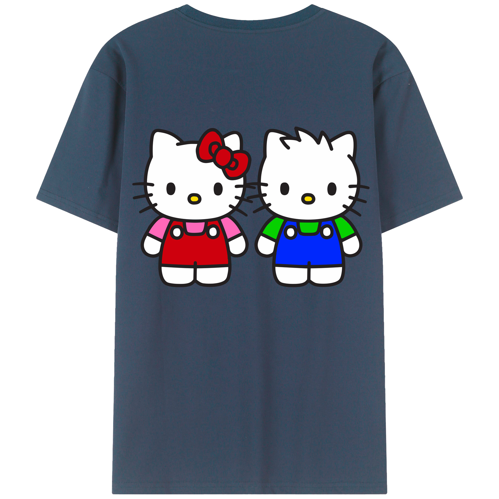 （画像用） Hello Kitty ハローキティ 綿100％半袖Tシャツ（背面プリント）