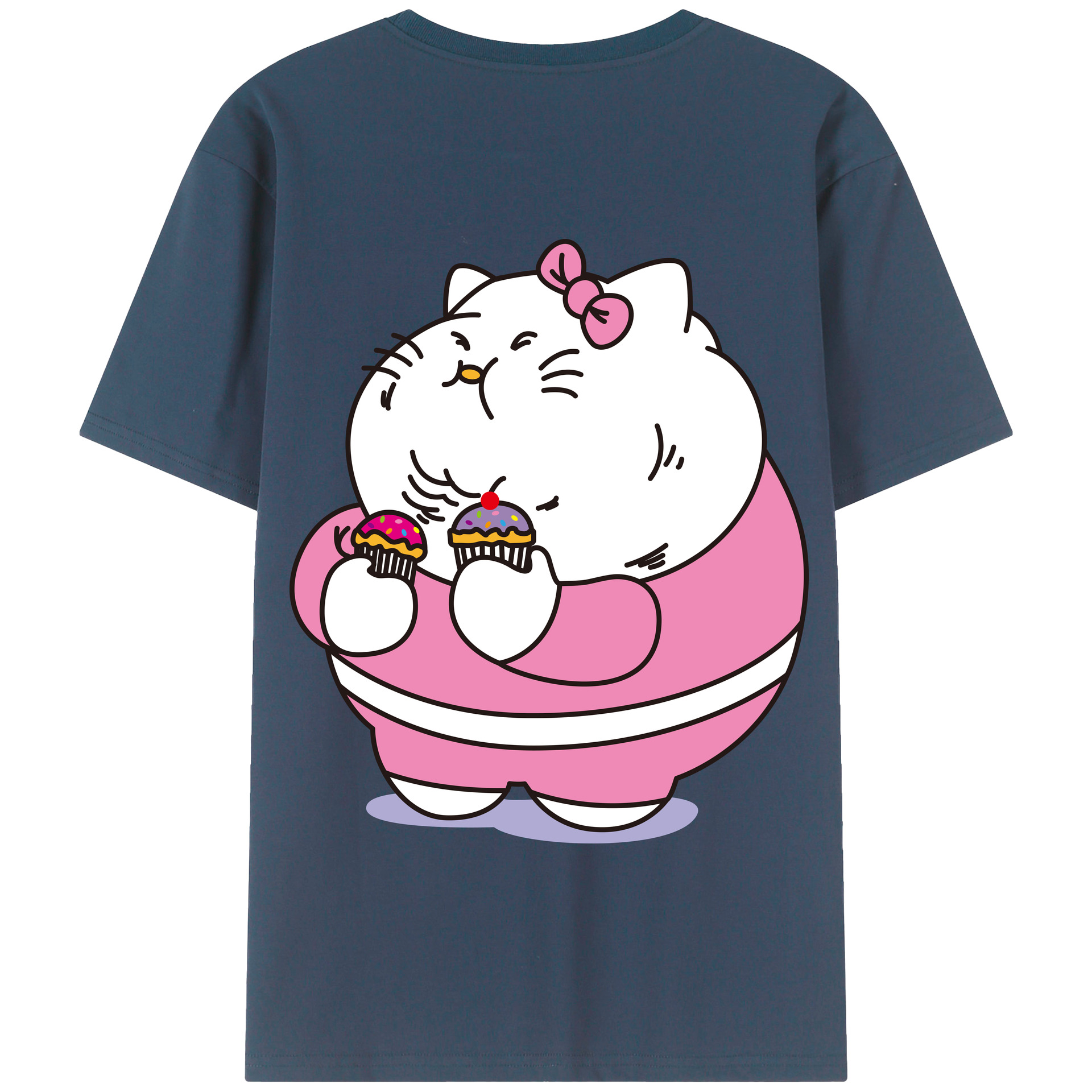 （画像用） Hello Kitty ハローキティ 綿100％半袖Tシャツ（背面プリント）
