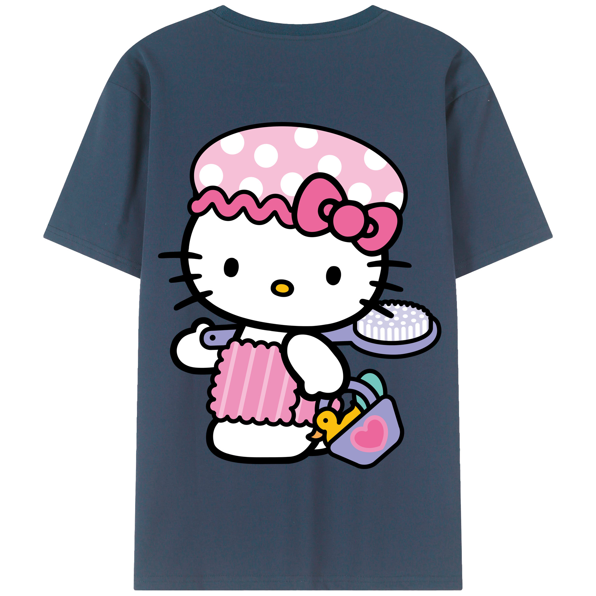 （画像用） Hello Kitty ハローキティ 綿100％半袖Tシャツ（背面プリント）