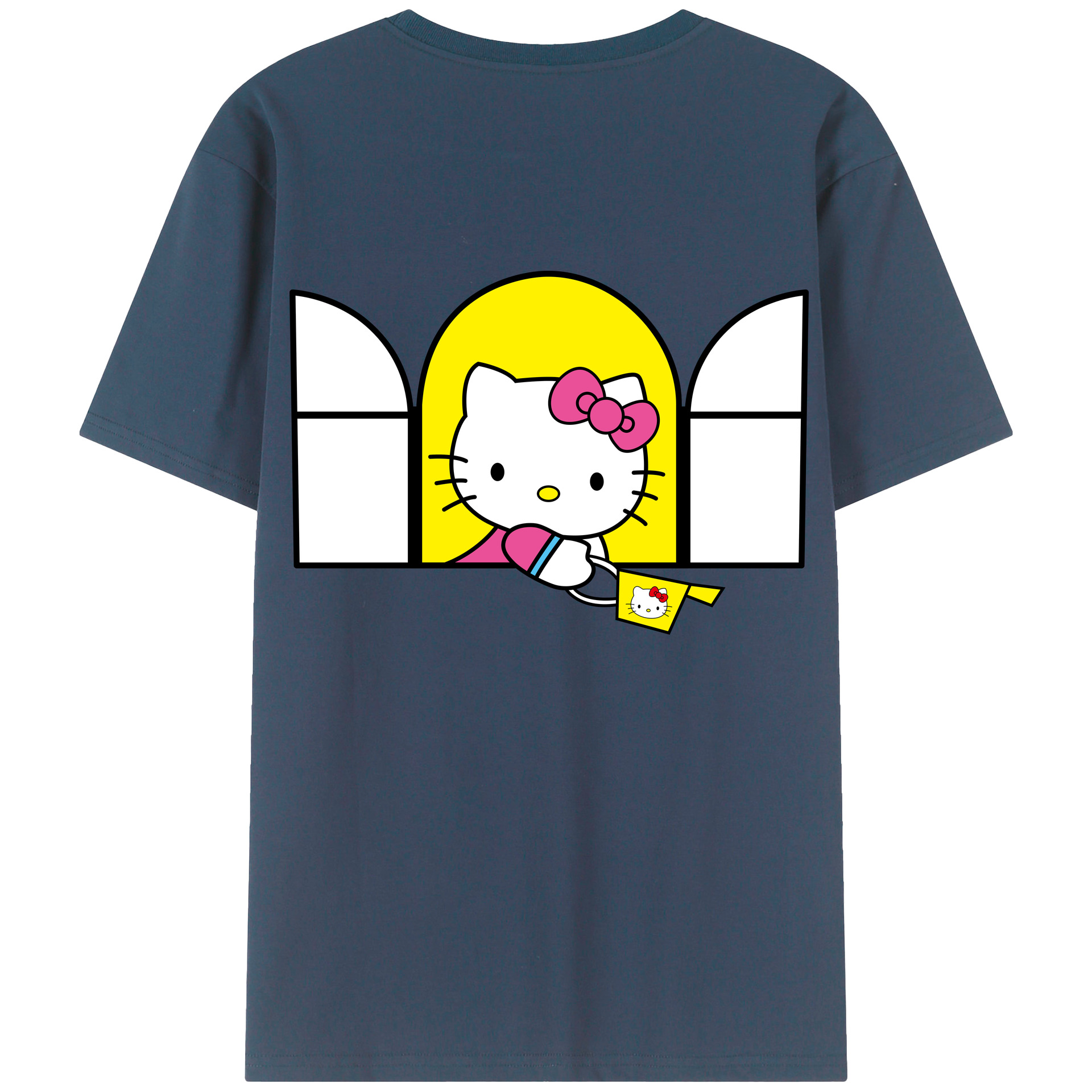 （画像用） Hello Kitty ハローキティ 綿100％半袖Tシャツ（背面プリント）