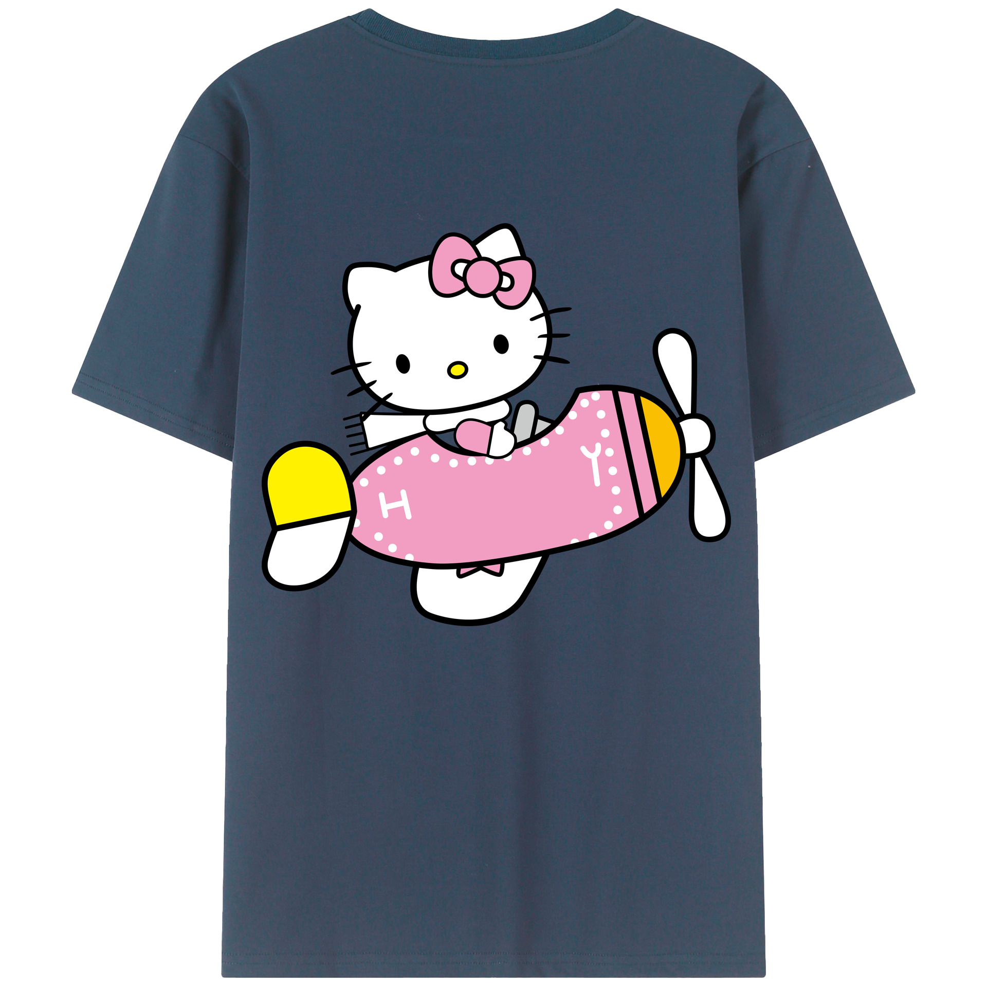 （画像用） Hello Kitty ハローキティ 綿100％半袖Tシャツ（背面プリント）