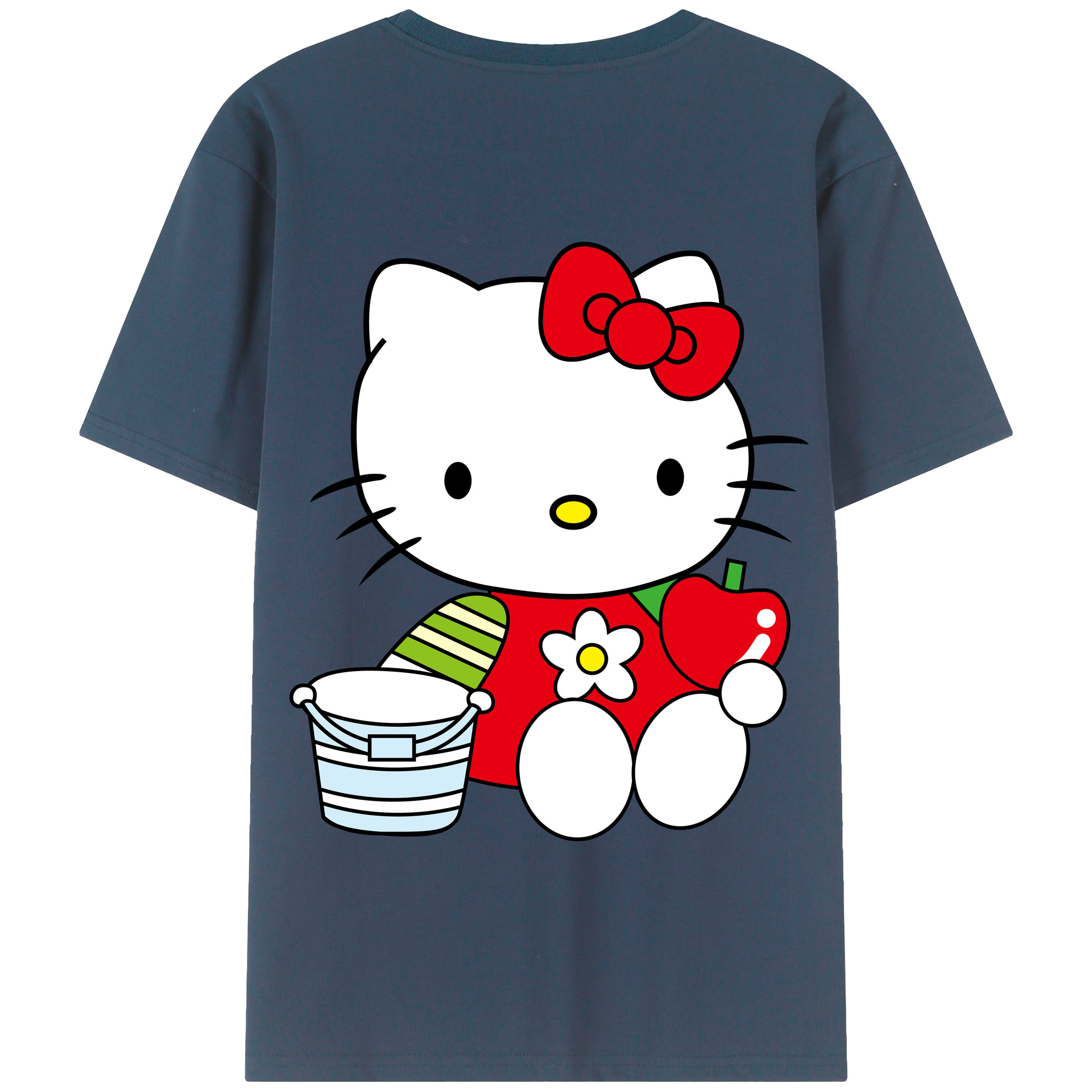 （画像用） Hello Kitty ハローキティ 綿100％半袖Tシャツ（背面プリント）