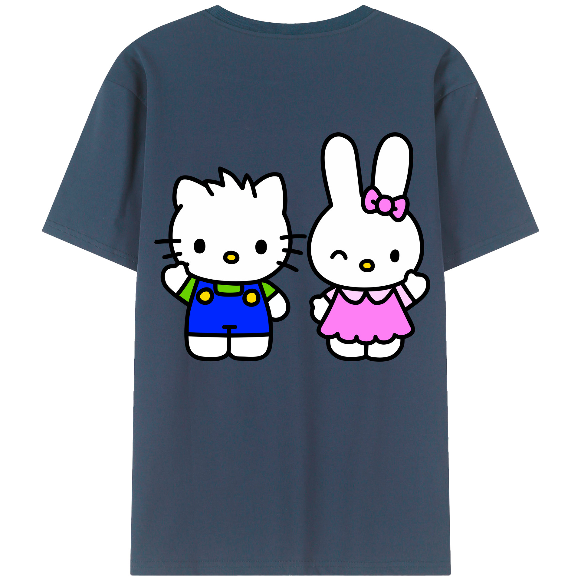 （画像用） Hello Kitty ハローキティ 綿100％半袖Tシャツ（背面プリント）