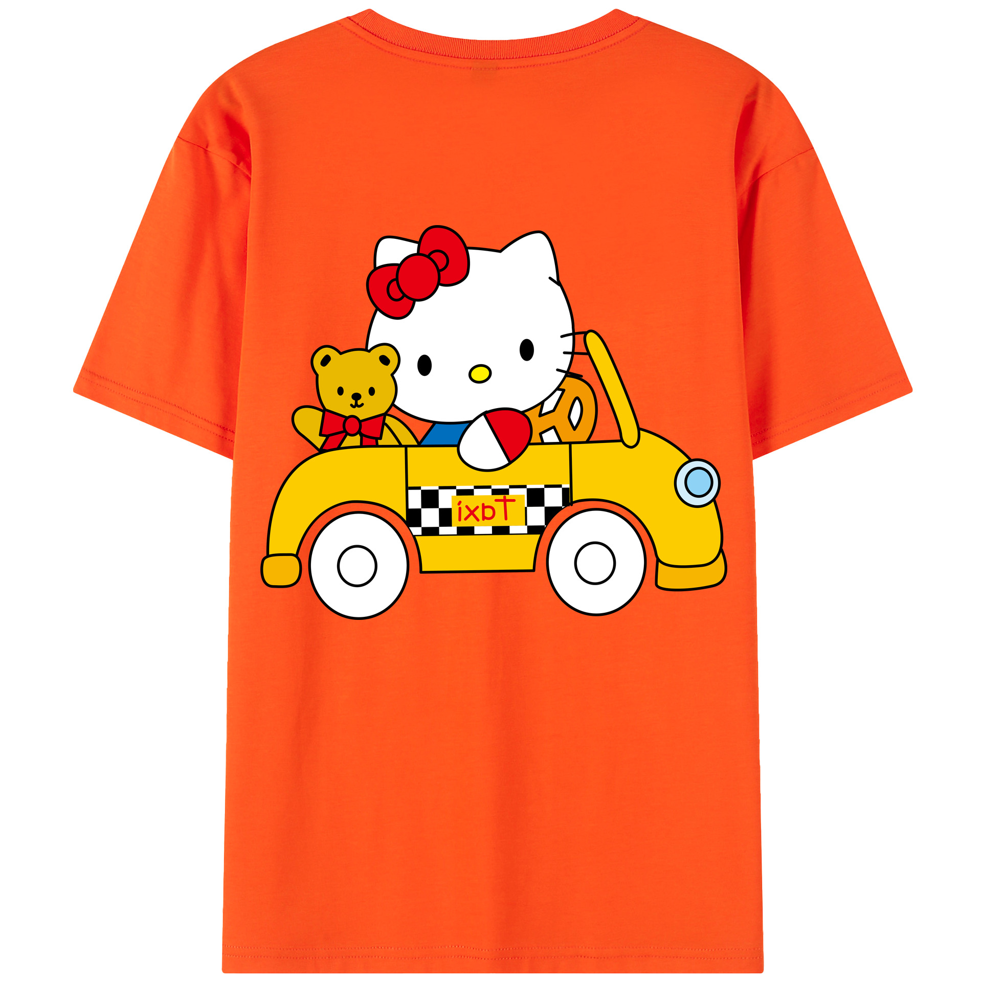 （画像用） Hello Kitty ハローキティ 綿100％半袖Tシャツ（背面プリント）