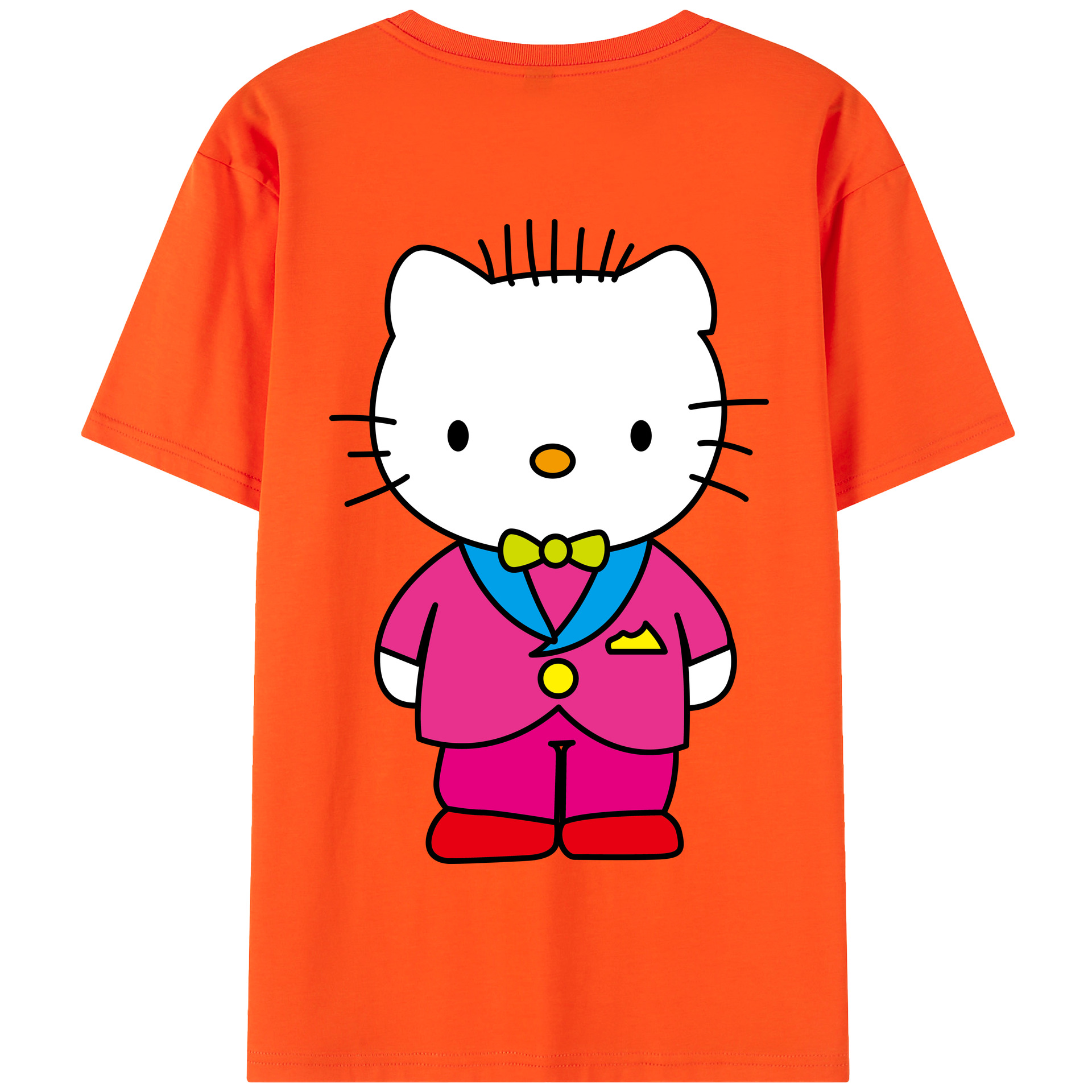 （画像用） Hello Kitty ハローキティ 綿100％半袖Tシャツ（背面プリント）