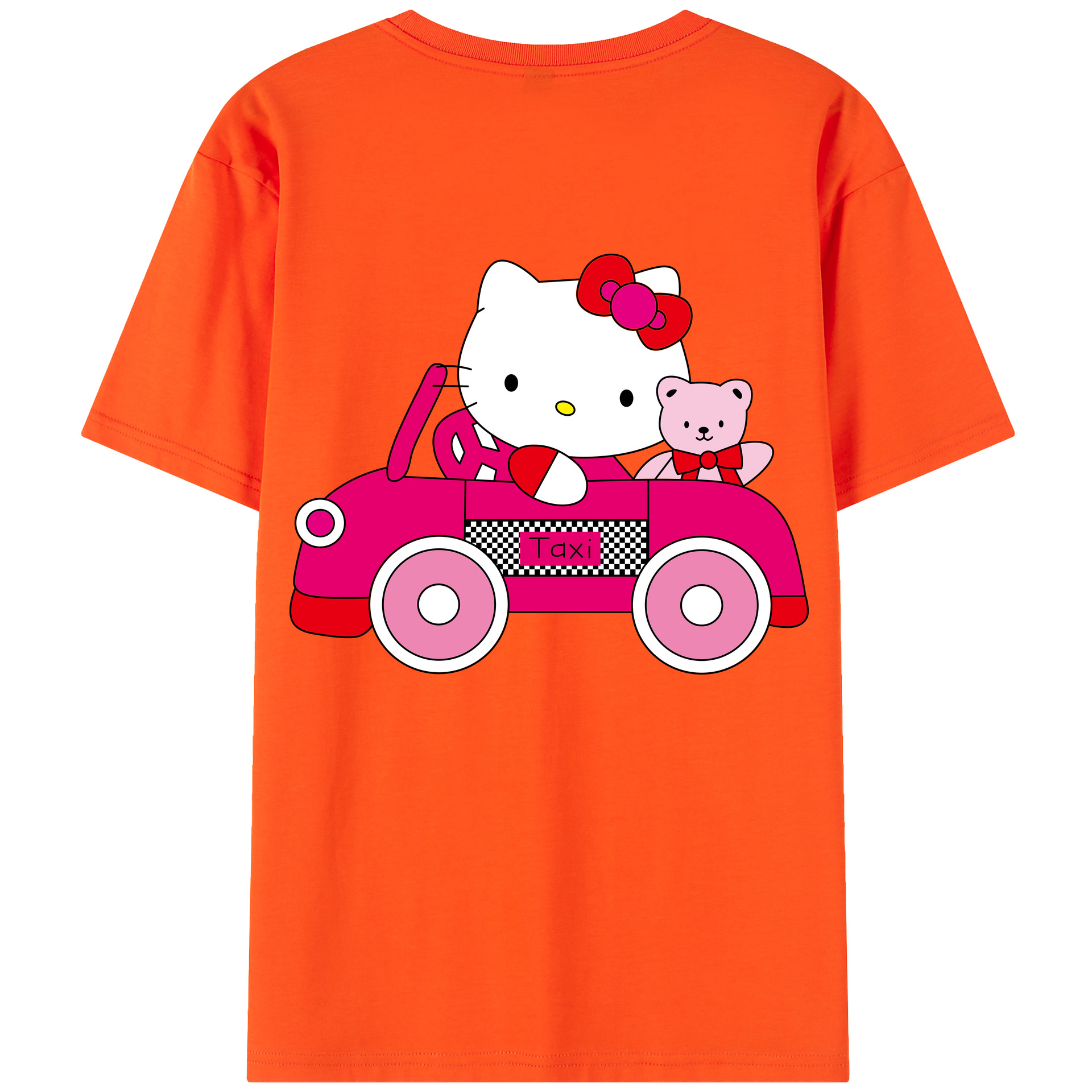 （画像用） Hello Kitty ハローキティ 綿100％半袖Tシャツ（背面プリント）