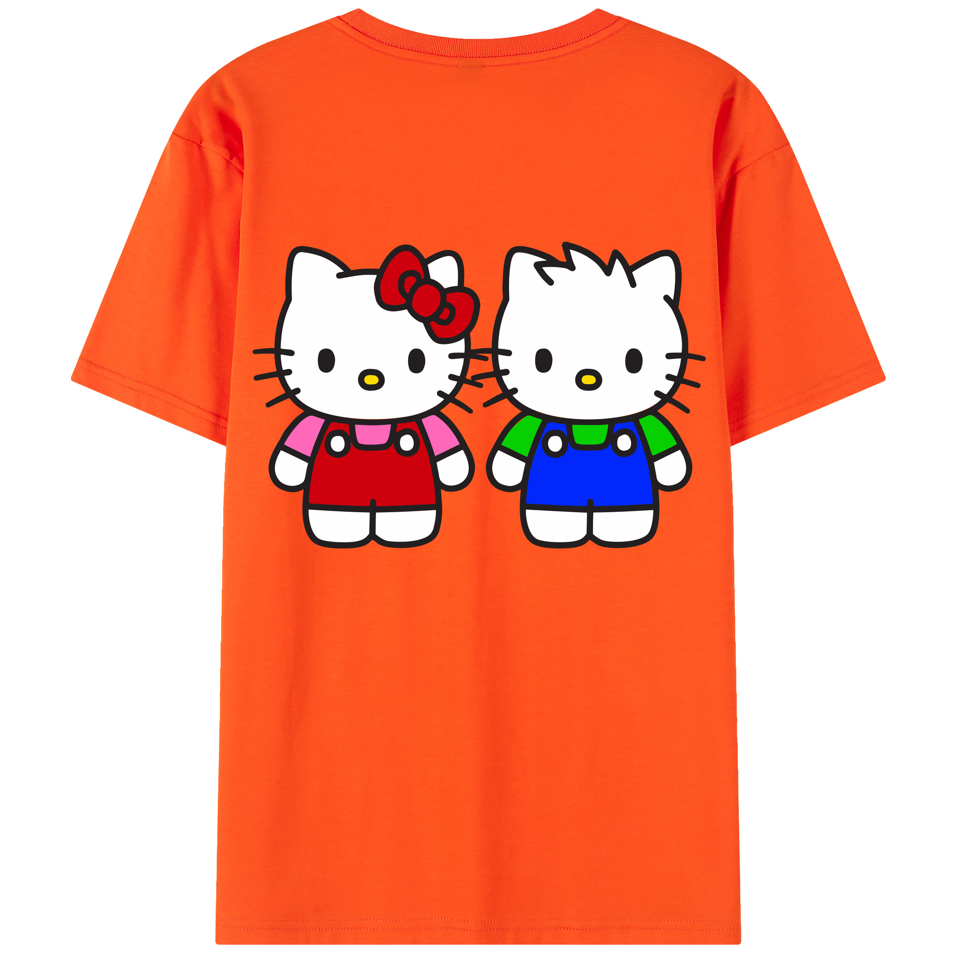 （画像用） Hello Kitty ハローキティ 綿100％半袖Tシャツ（背面プリント）