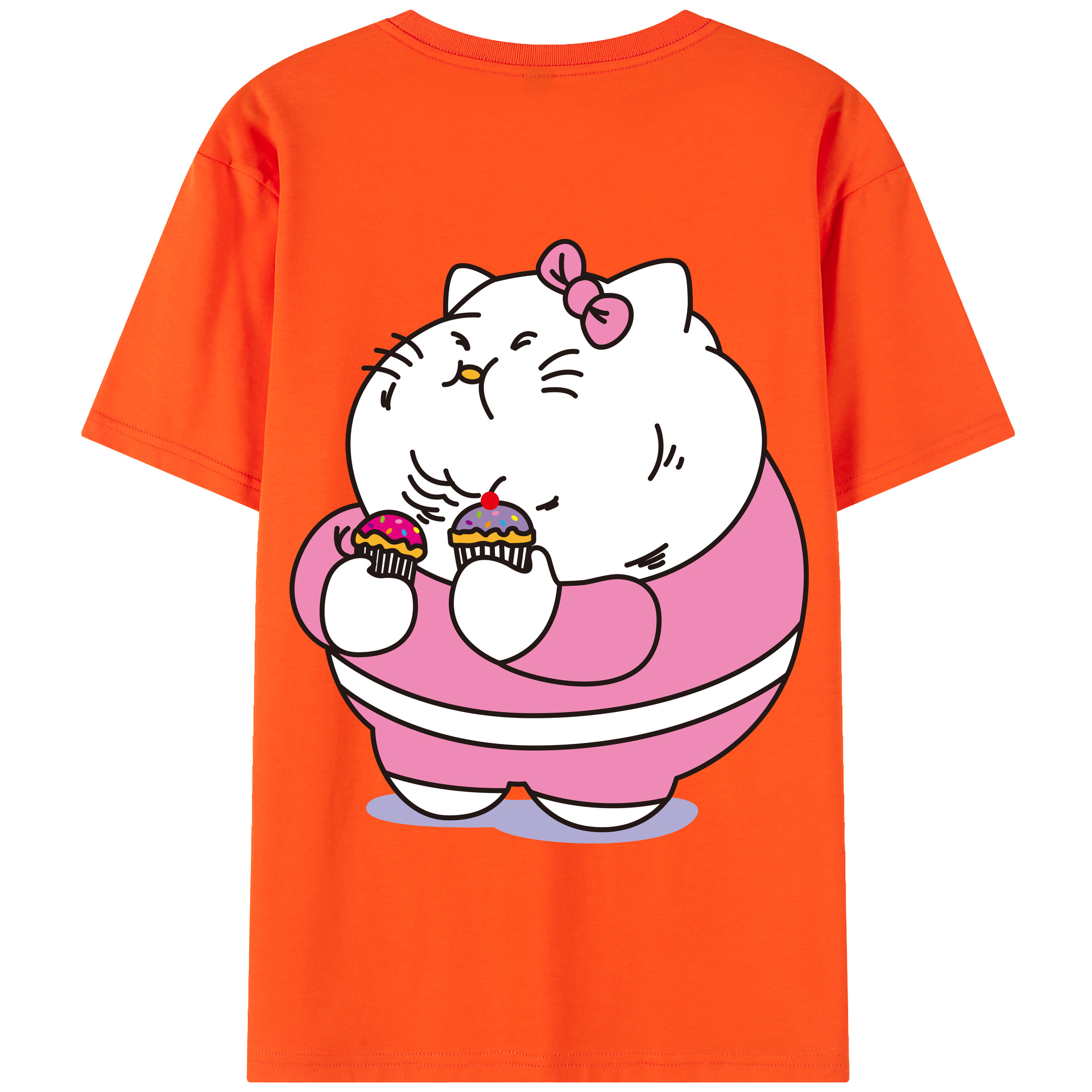 （画像用） Hello Kitty ハローキティ 綿100％半袖Tシャツ（背面プリント）