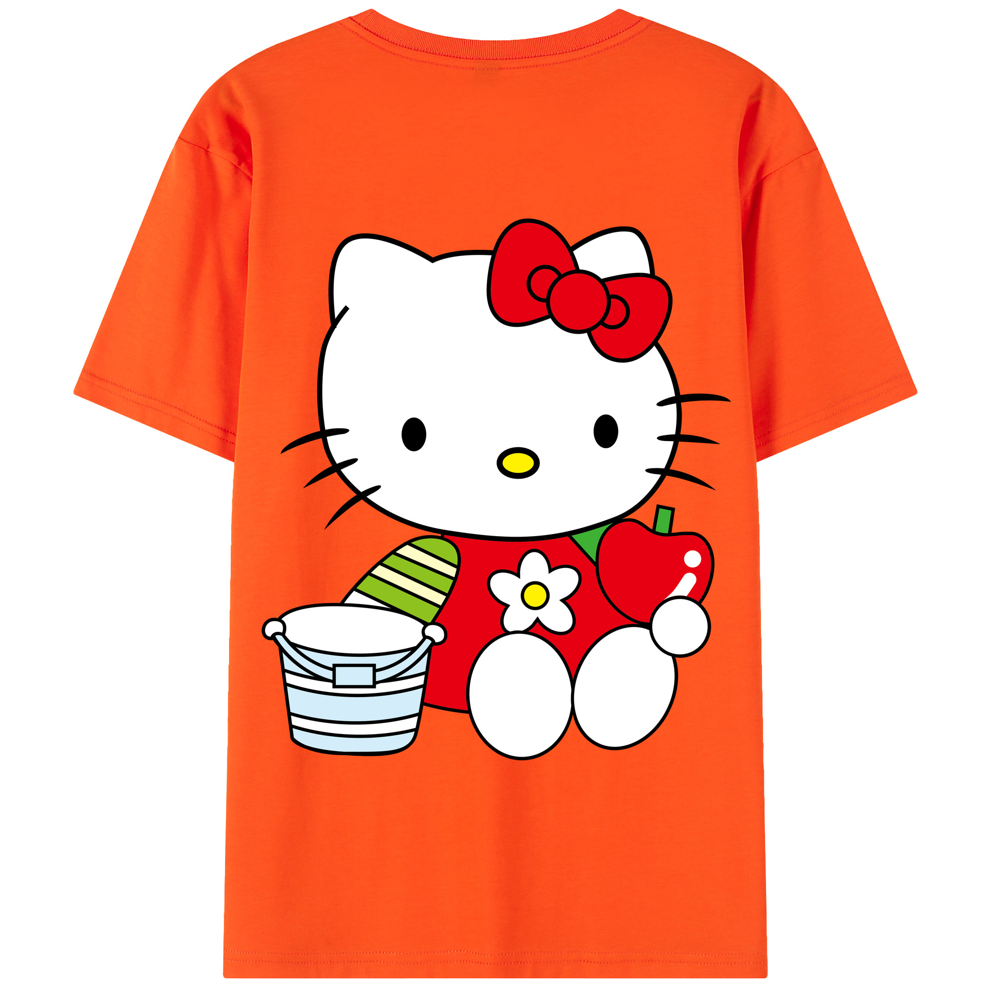 （画像用） Hello Kitty ハローキティ 綿100％半袖Tシャツ（背面プリント）