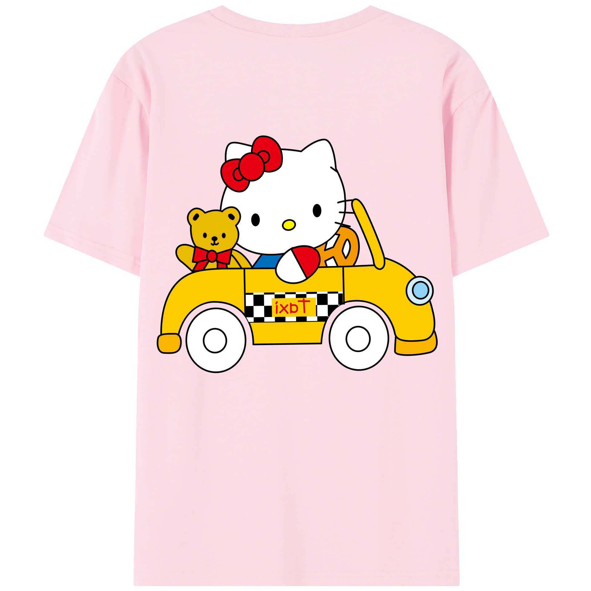 （画像用） Hello Kitty ハローキティ 綿100％半袖Tシャツ（背面プリント）