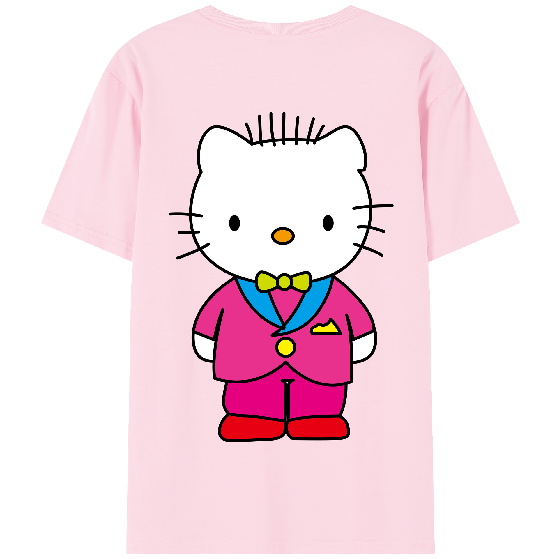 （画像用） Hello Kitty ハローキティ 綿100％半袖Tシャツ（背面プリント）