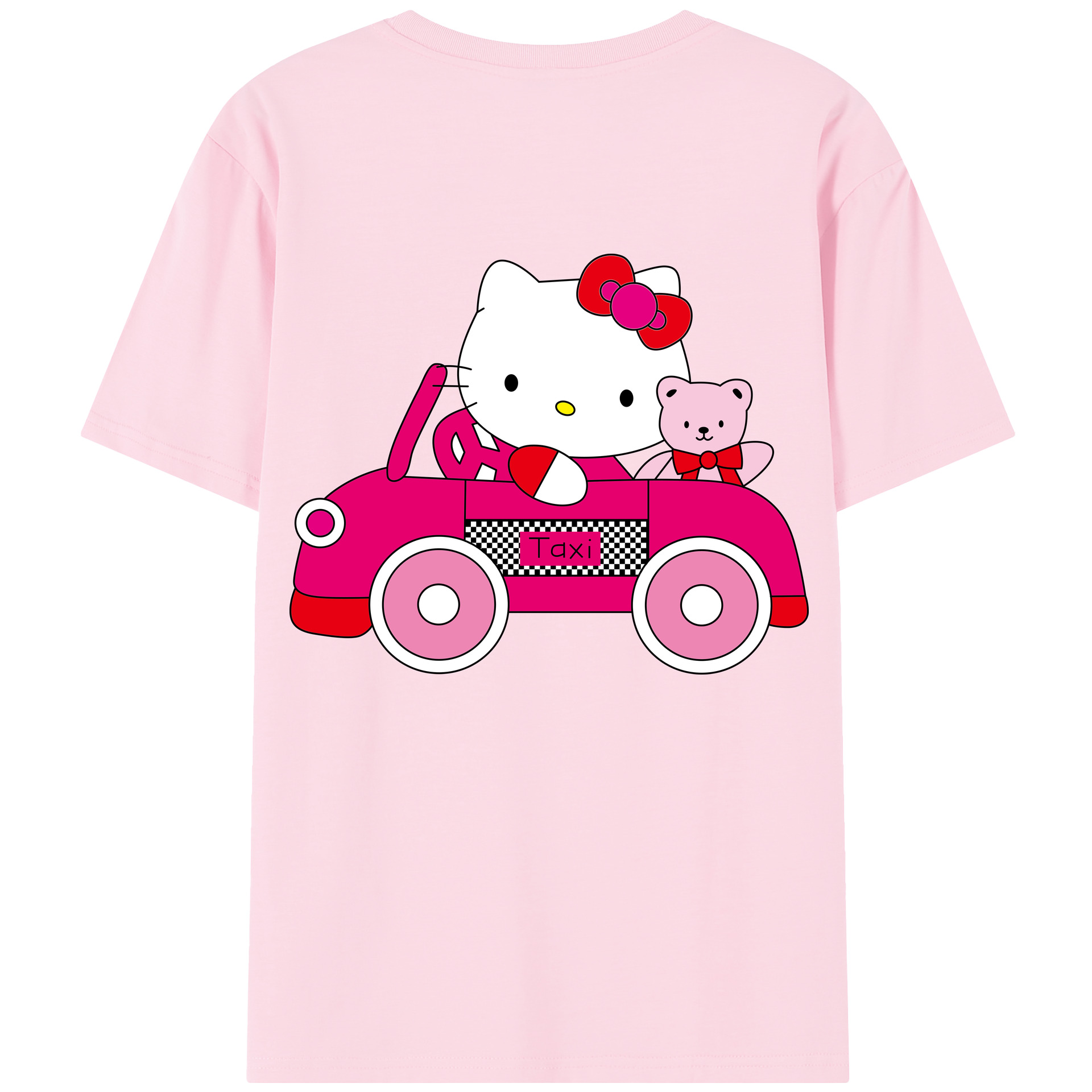 （画像用） Hello Kitty ハローキティ 綿100％半袖Tシャツ（背面プリント）