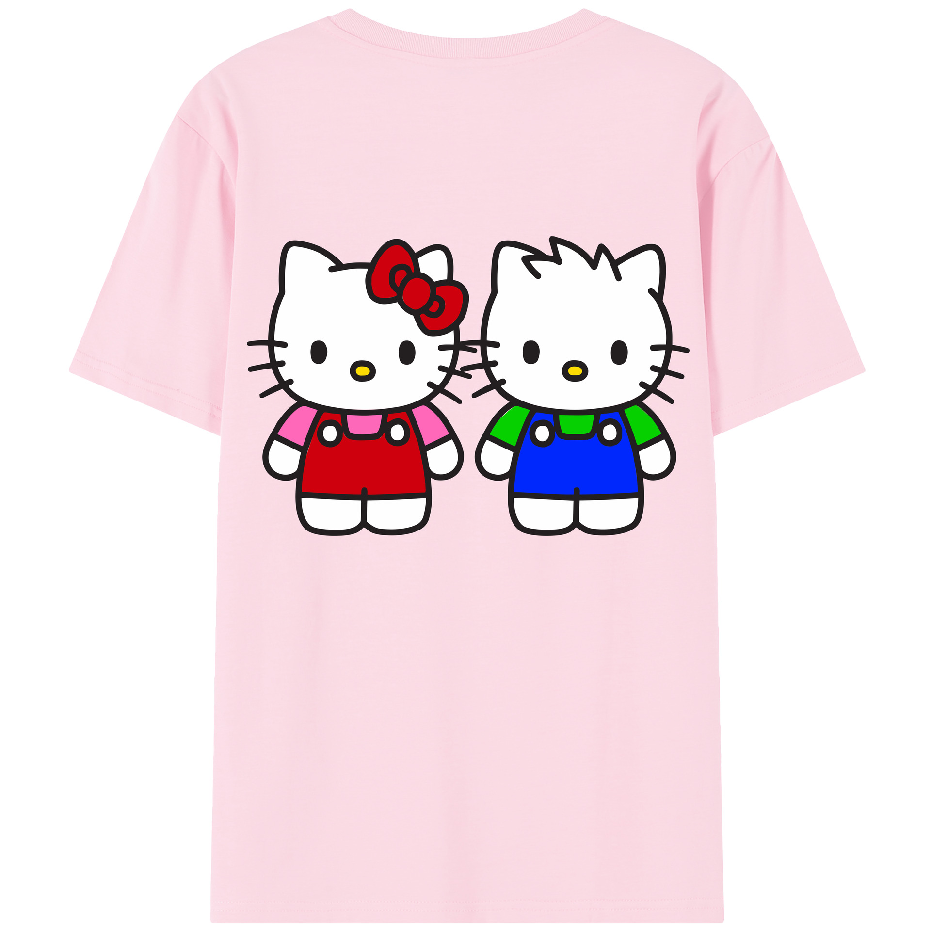 （画像用） Hello Kitty ハローキティ 綿100％半袖Tシャツ（背面プリント）