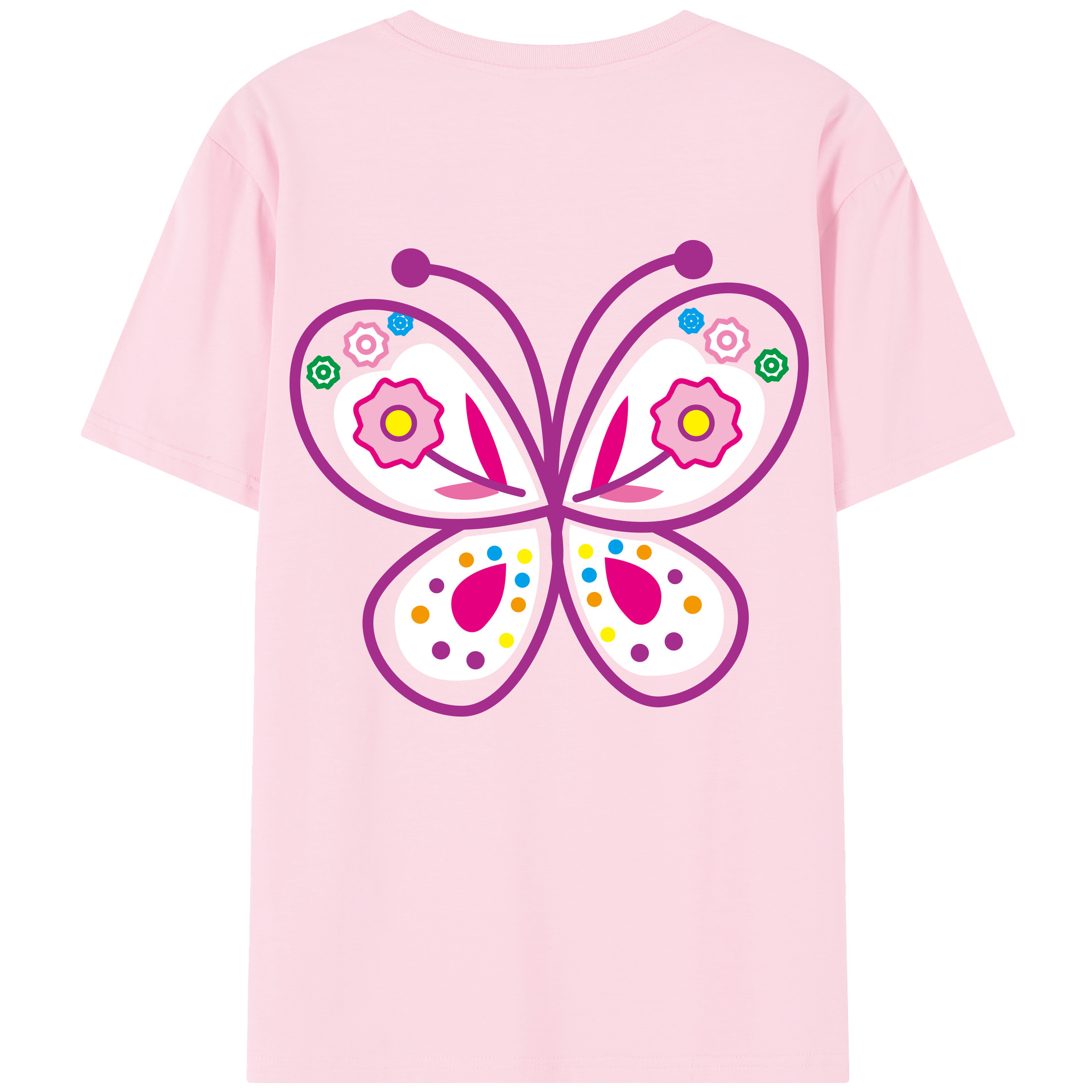（画像用） Hello Kitty ハローキティ 綿100％半袖Tシャツ（背面プリント）