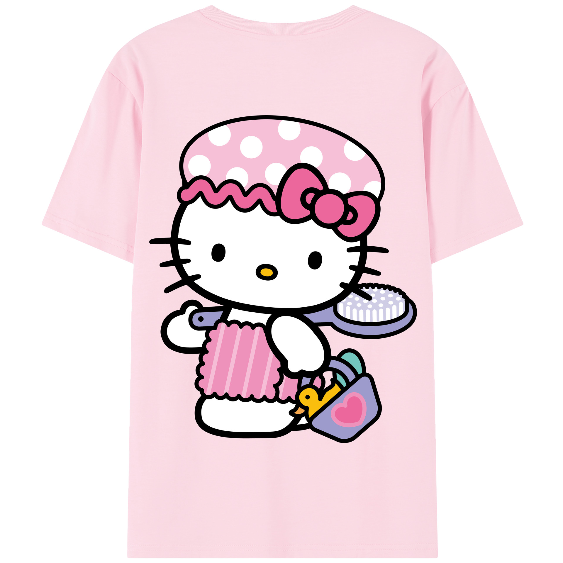（画像用） Hello Kitty ハローキティ 綿100％半袖Tシャツ（背面プリント）