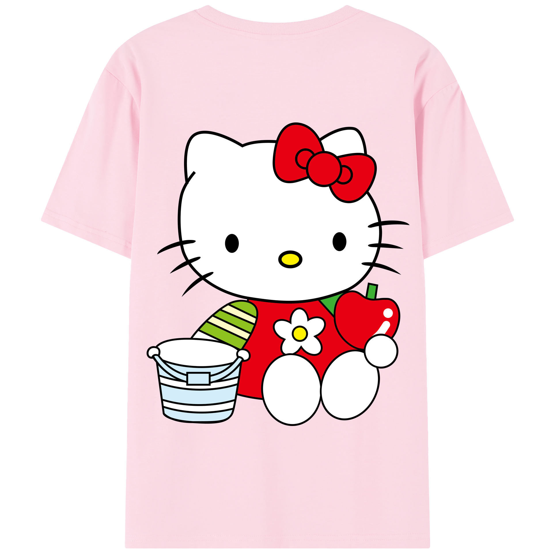 （画像用） Hello Kitty ハローキティ 綿100％半袖Tシャツ（背面プリント）