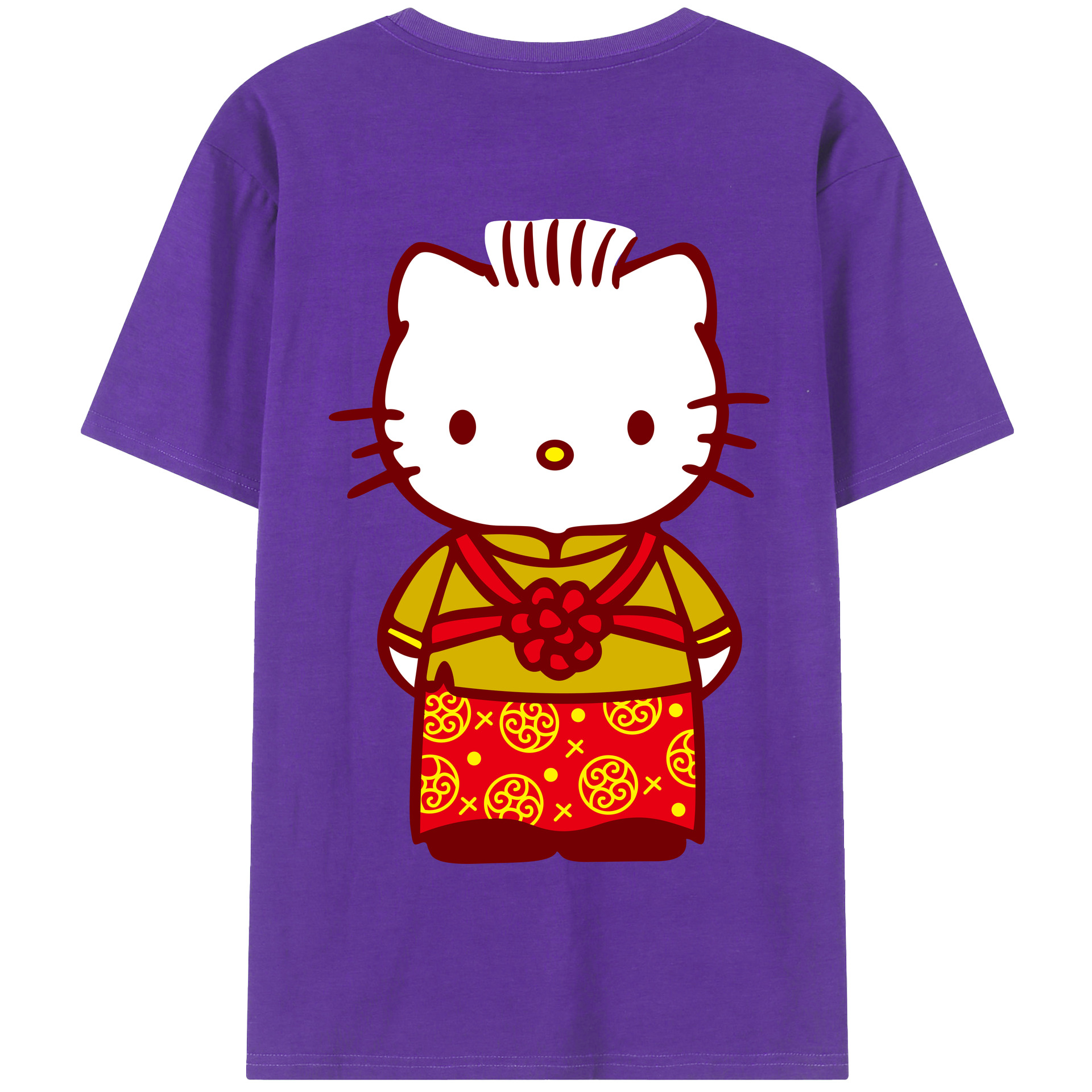 （画像用） Hello Kitty ハローキティ 綿100％半袖Tシャツ（背面プリント）