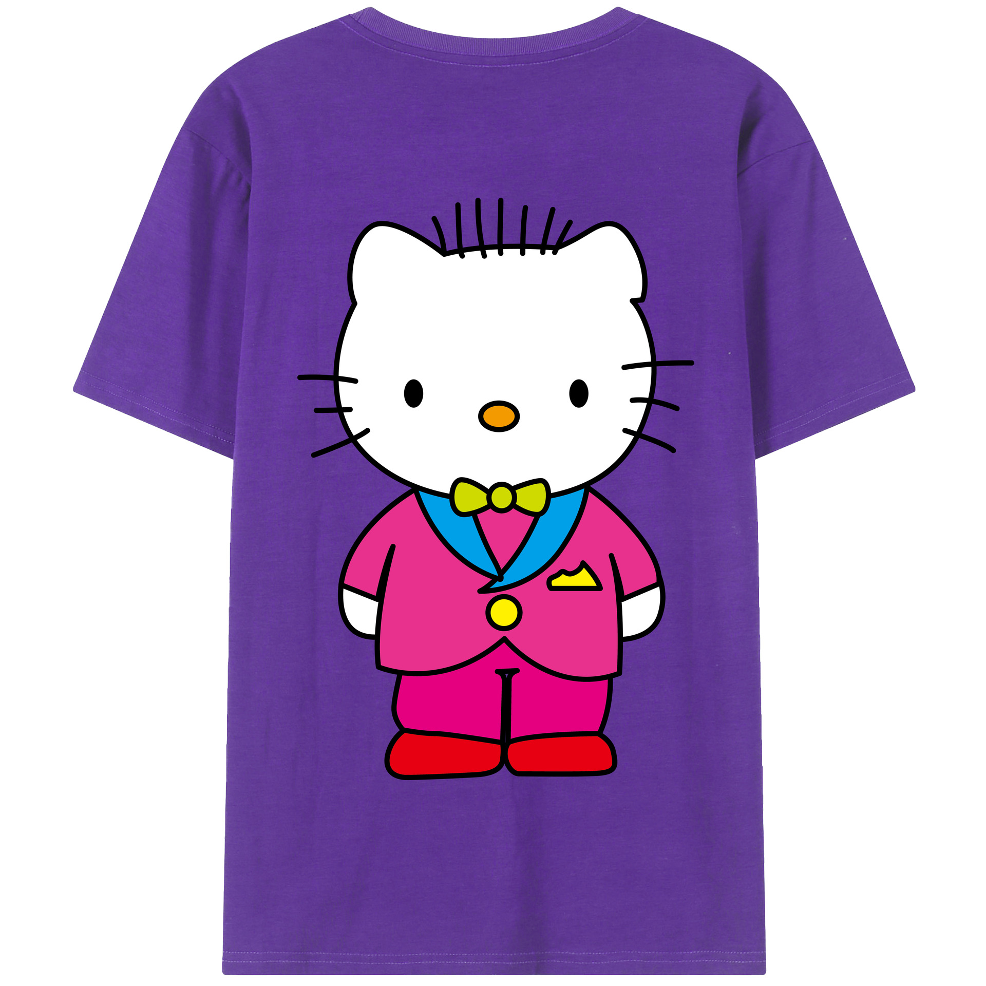 （画像用） Hello Kitty ハローキティ 綿100％半袖Tシャツ（背面プリント）