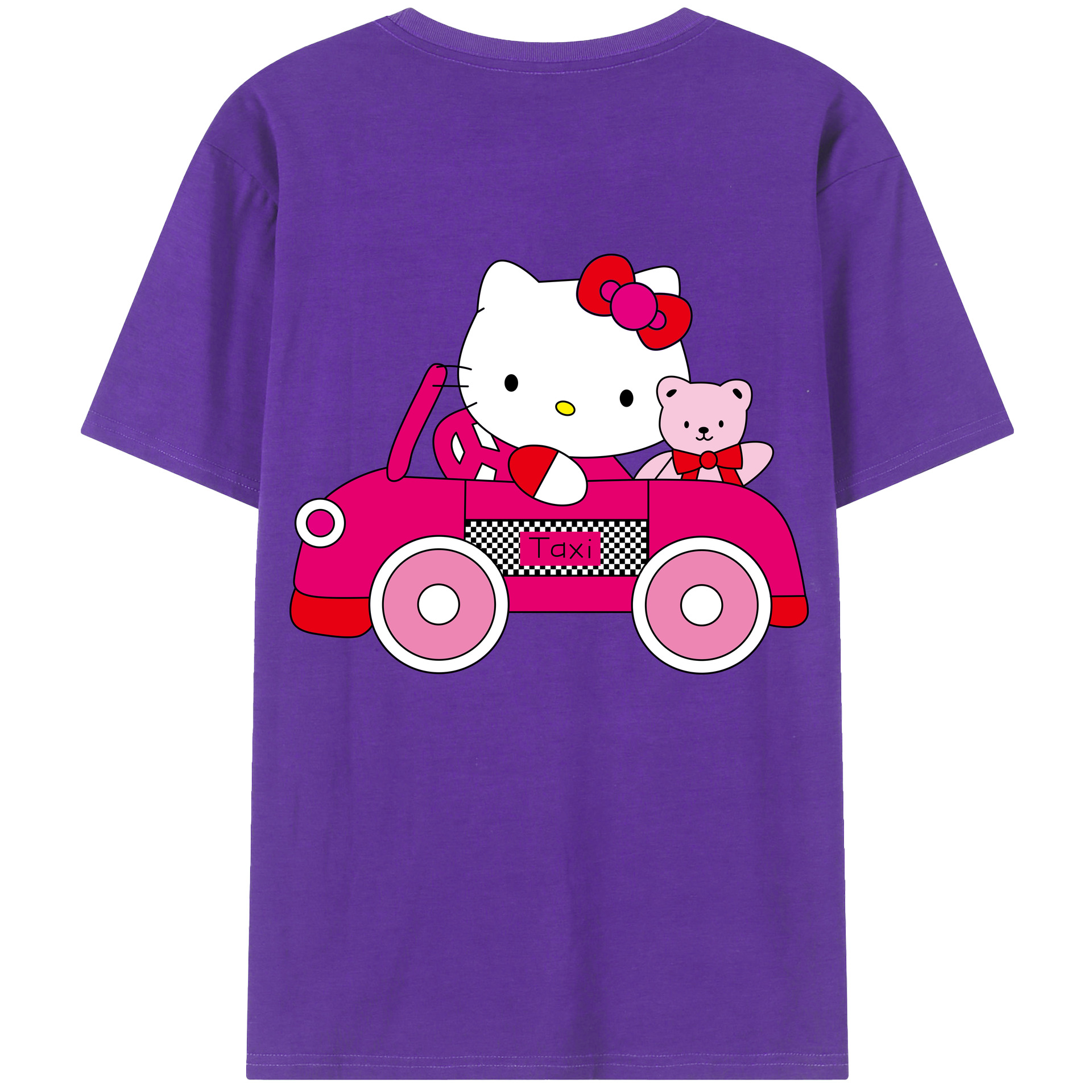 （画像用） Hello Kitty ハローキティ 綿100％半袖Tシャツ（背面プリント）