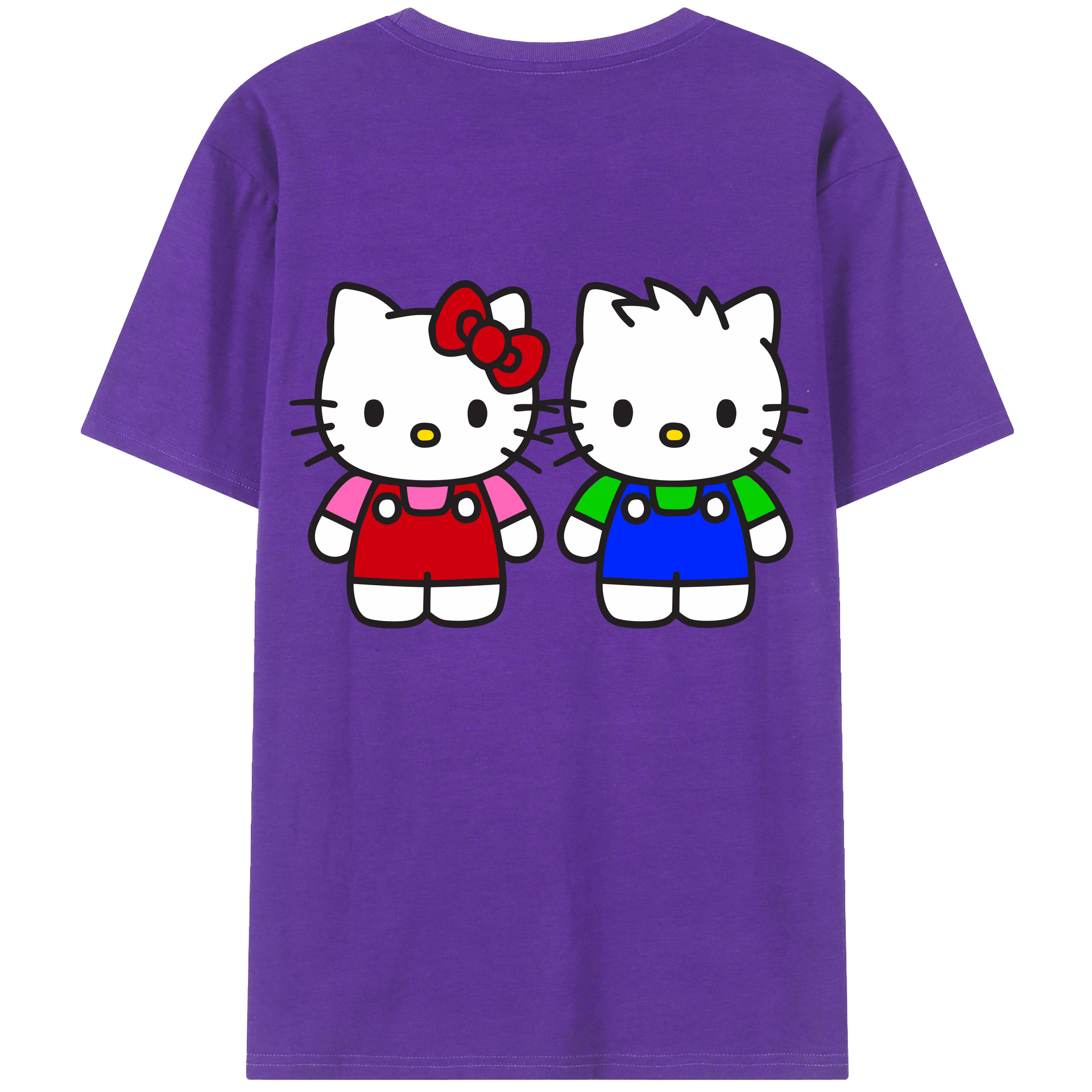 （画像用） Hello Kitty ハローキティ 綿100％半袖Tシャツ（背面プリント）