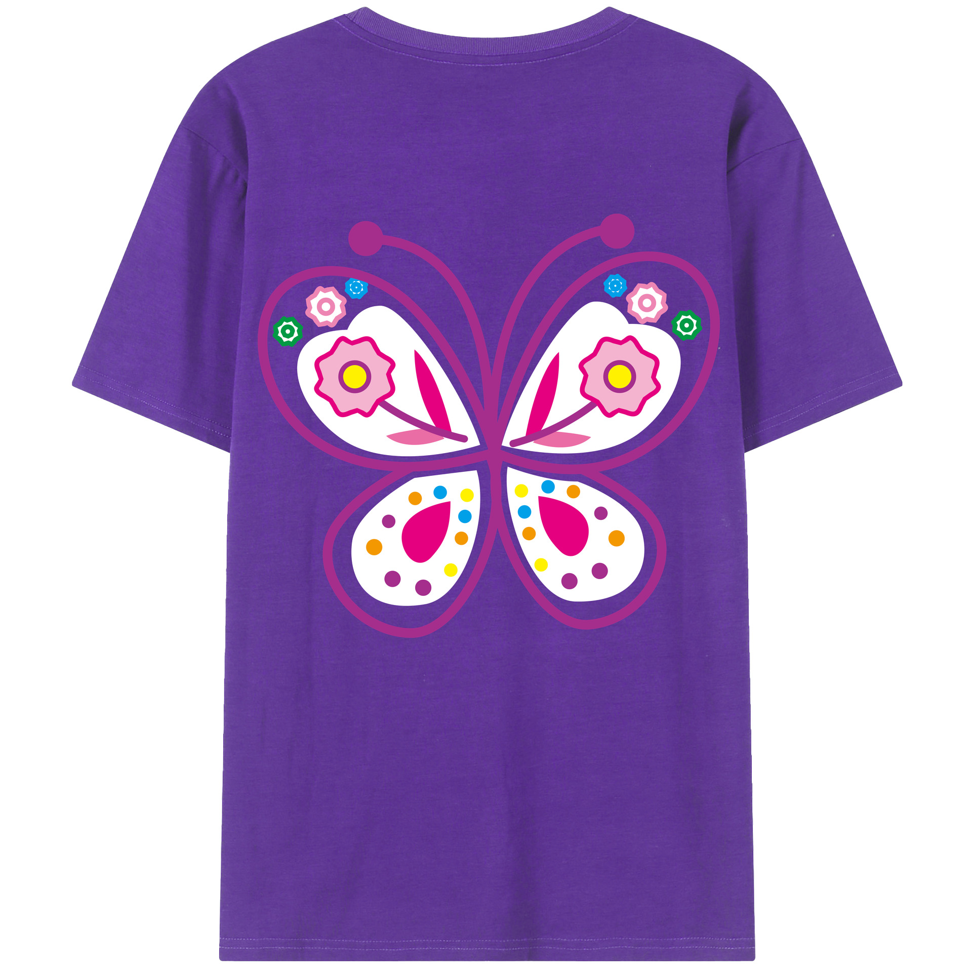 （画像用） Hello Kitty ハローキティ 綿100％半袖Tシャツ（背面プリント）