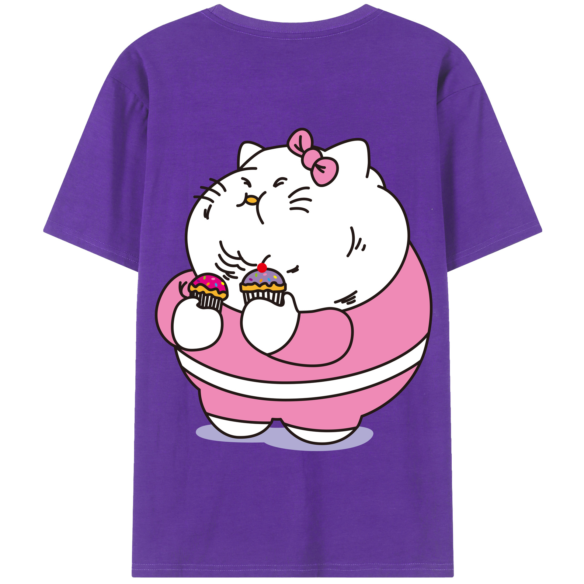 （画像用） Hello Kitty ハローキティ 綿100％半袖Tシャツ（背面プリント）