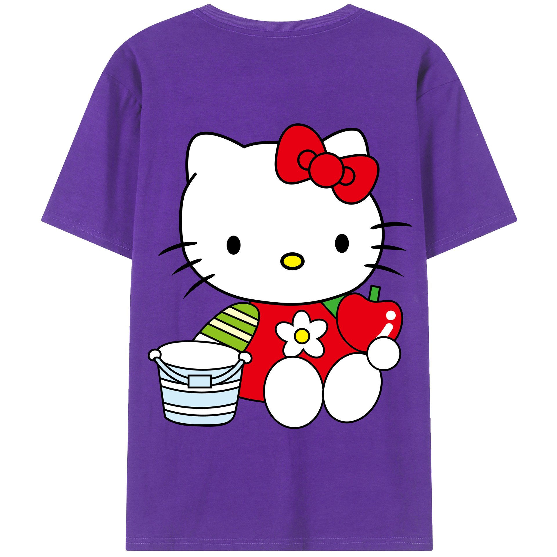 （画像用） Hello Kitty ハローキティ 綿100％半袖Tシャツ（背面プリント）