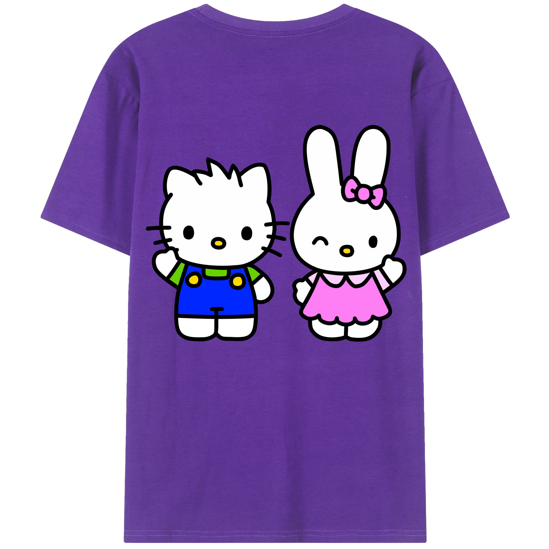 （画像用） Hello Kitty ハローキティ 綿100％半袖Tシャツ（背面プリント）