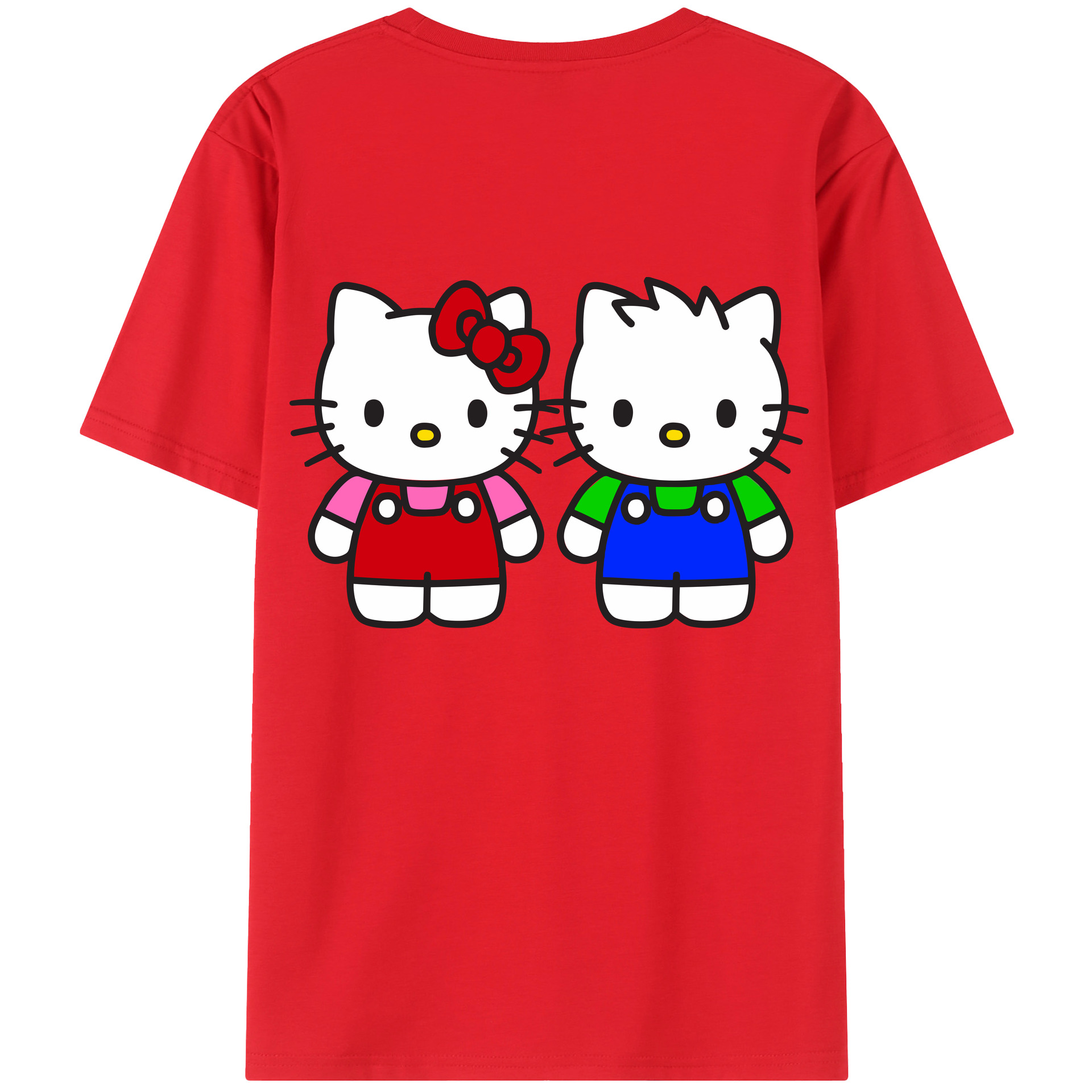 （画像用） Hello Kitty ハローキティ 綿100％半袖Tシャツ（背面プリント）