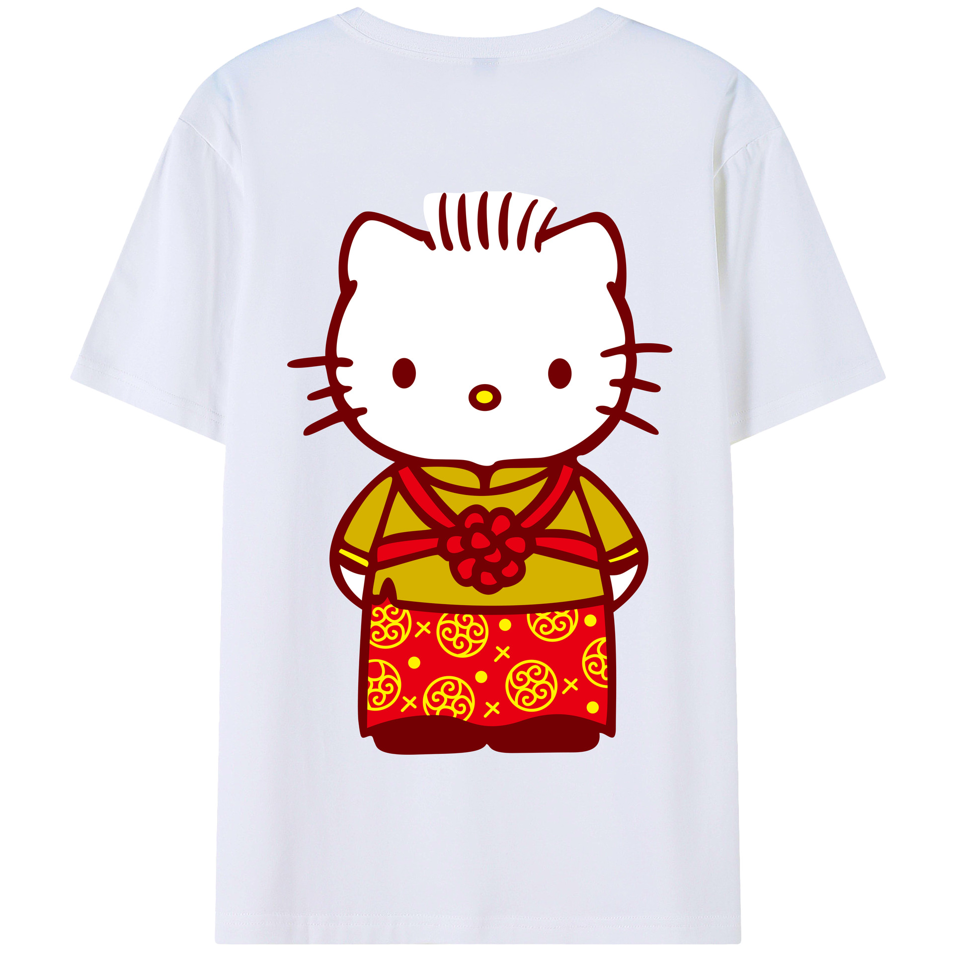 （画像用） Hello Kitty ハローキティ 綿100％半袖Tシャツ（背面プリント）