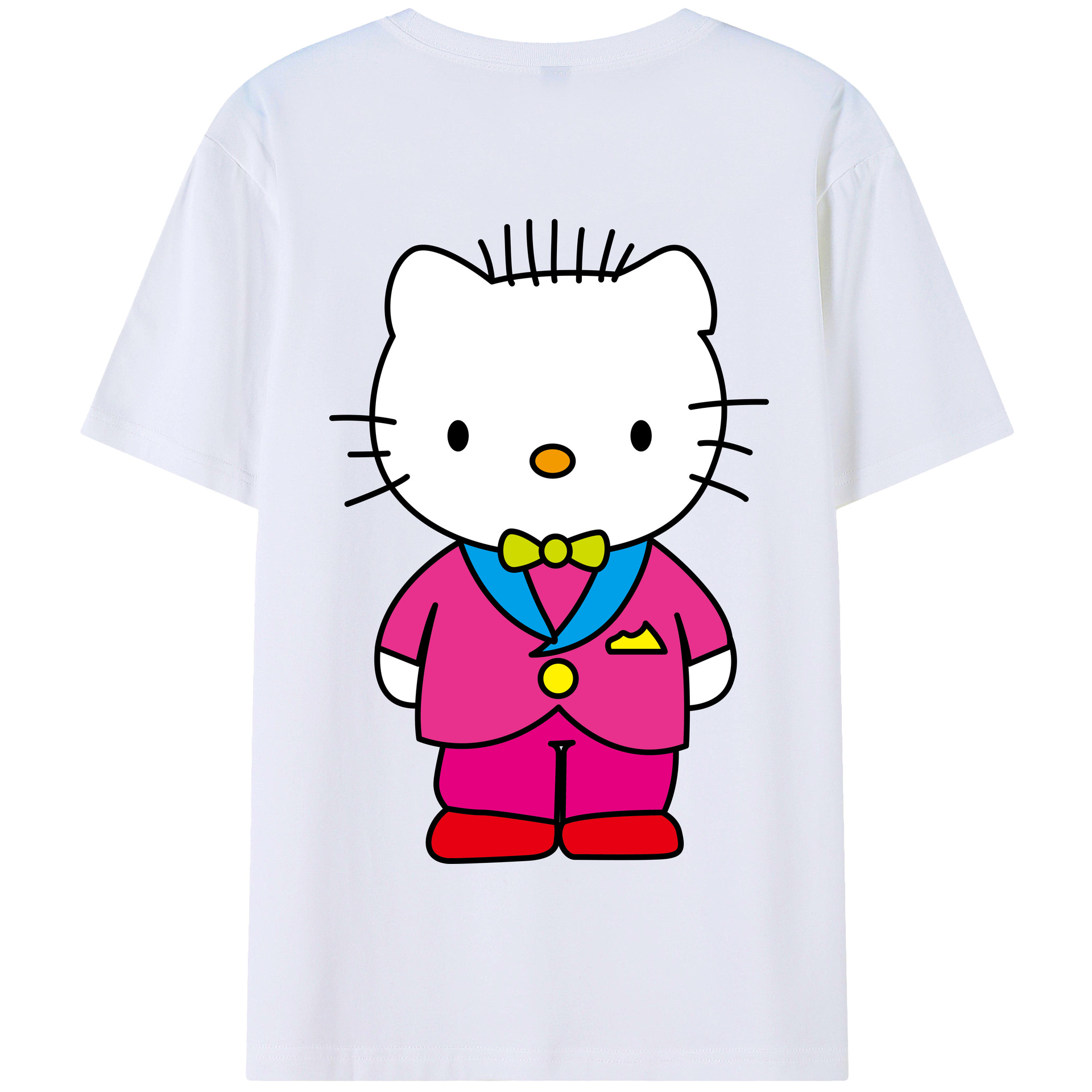 （画像用） Hello Kitty ハローキティ 綿100％半袖Tシャツ（背面プリント）