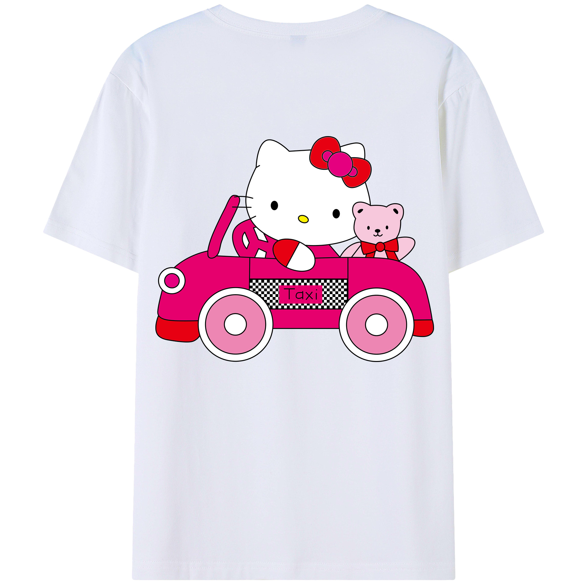 （画像用） Hello Kitty ハローキティ 綿100％半袖Tシャツ（背面プリント）
