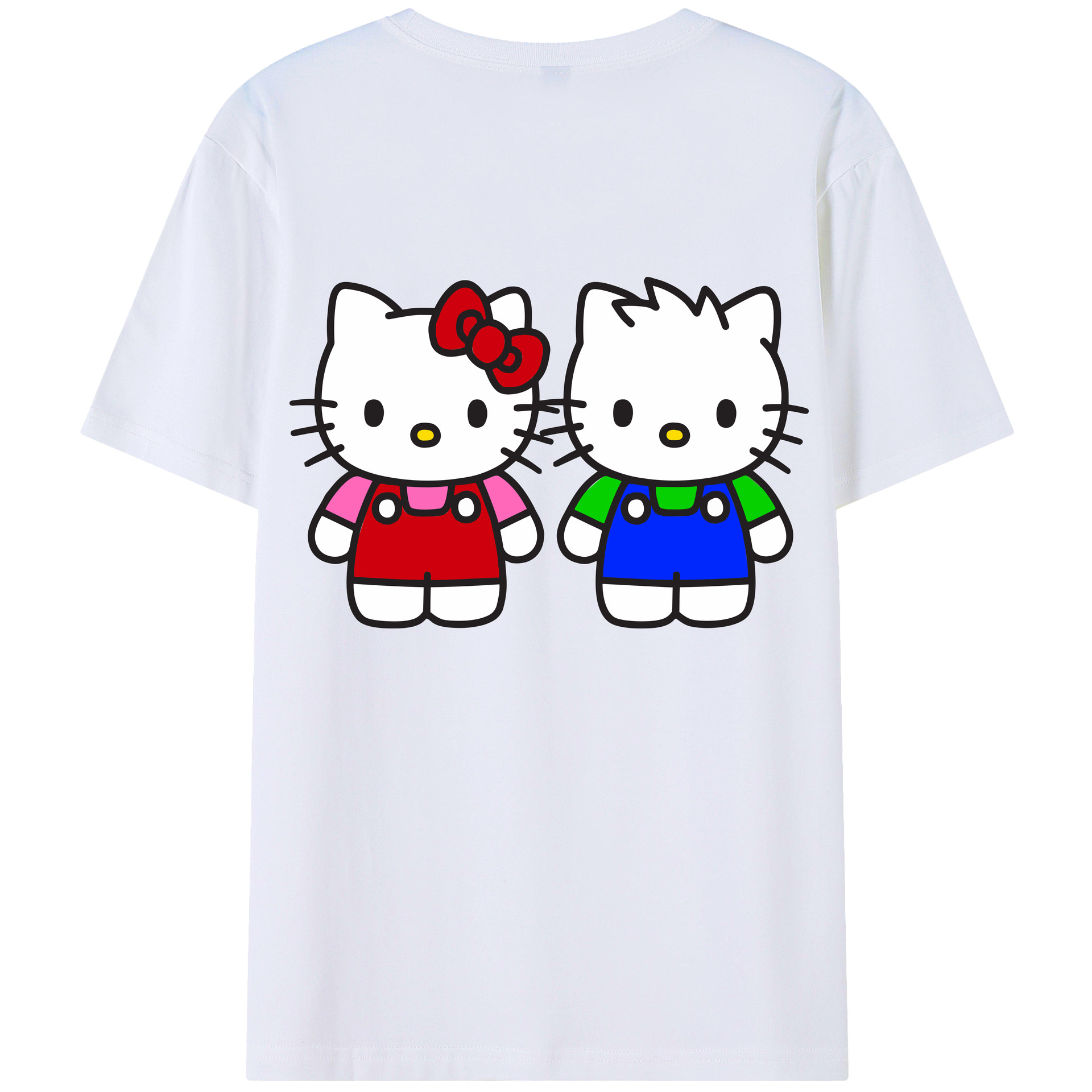 （画像用） Hello Kitty ハローキティ 綿100％半袖Tシャツ（背面プリント）