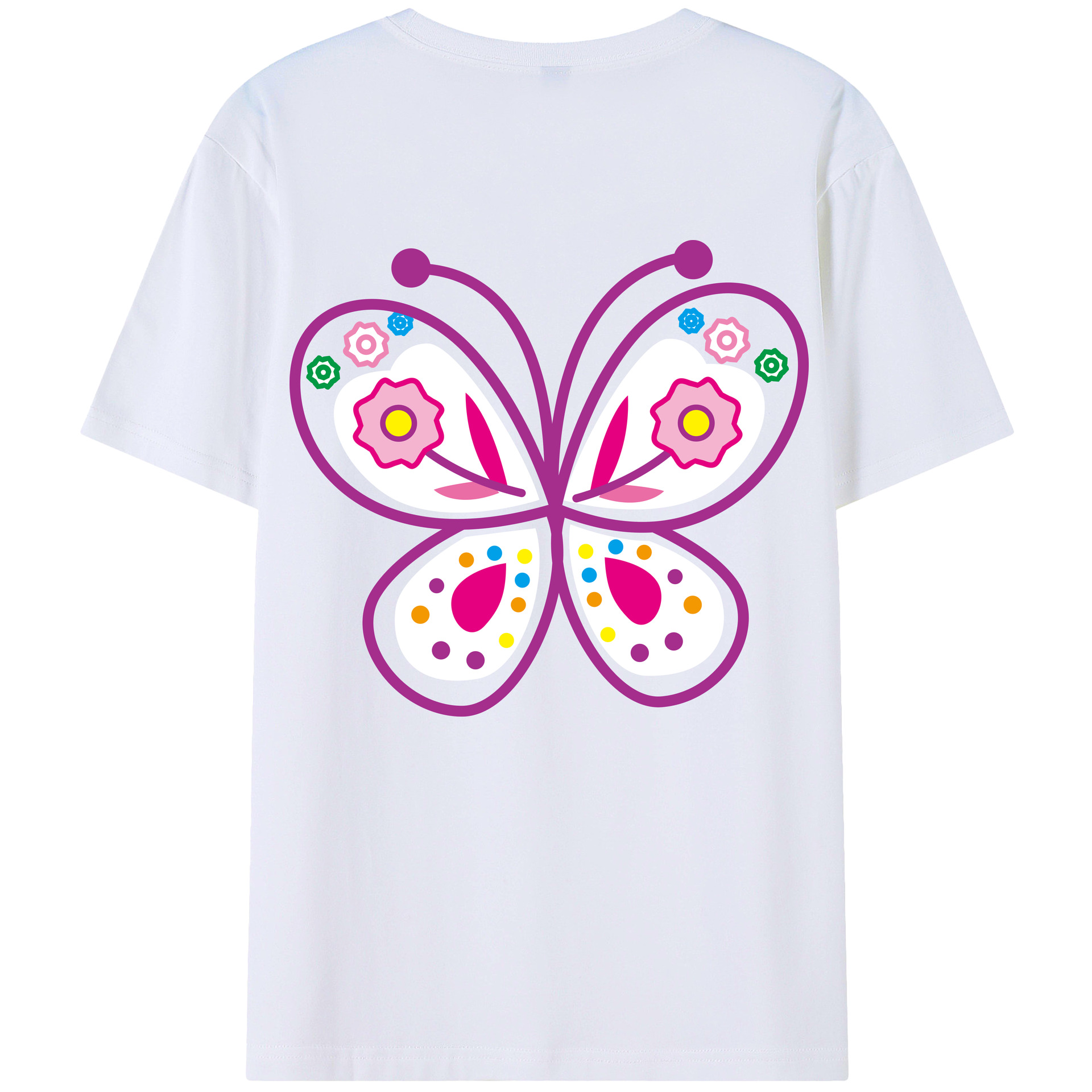 （画像用） Hello Kitty ハローキティ 綿100％半袖Tシャツ（背面プリント）