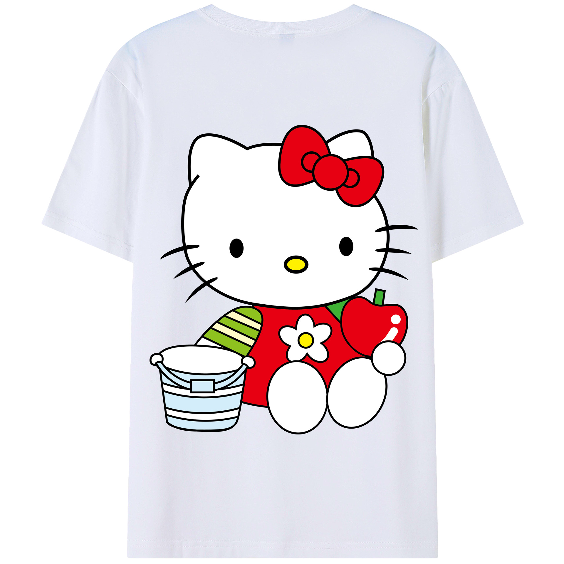 （画像用） Hello Kitty ハローキティ 綿100％半袖Tシャツ（背面プリント）