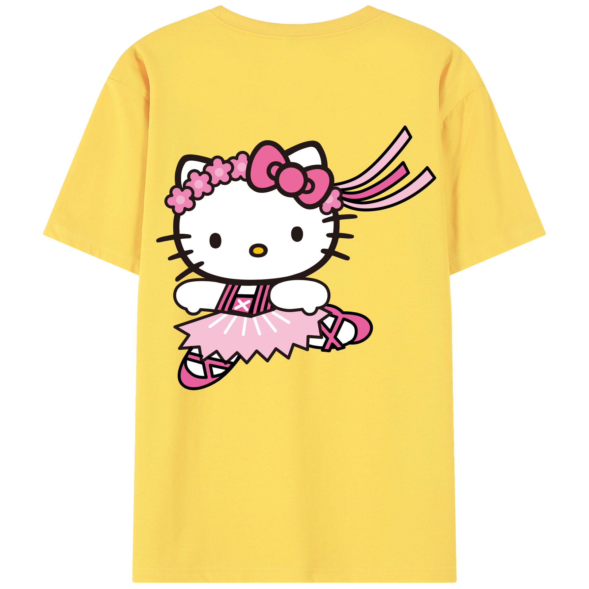 （画像用） Hello Kitty ハローキティ 綿100％半袖Tシャツ（背面プリント）