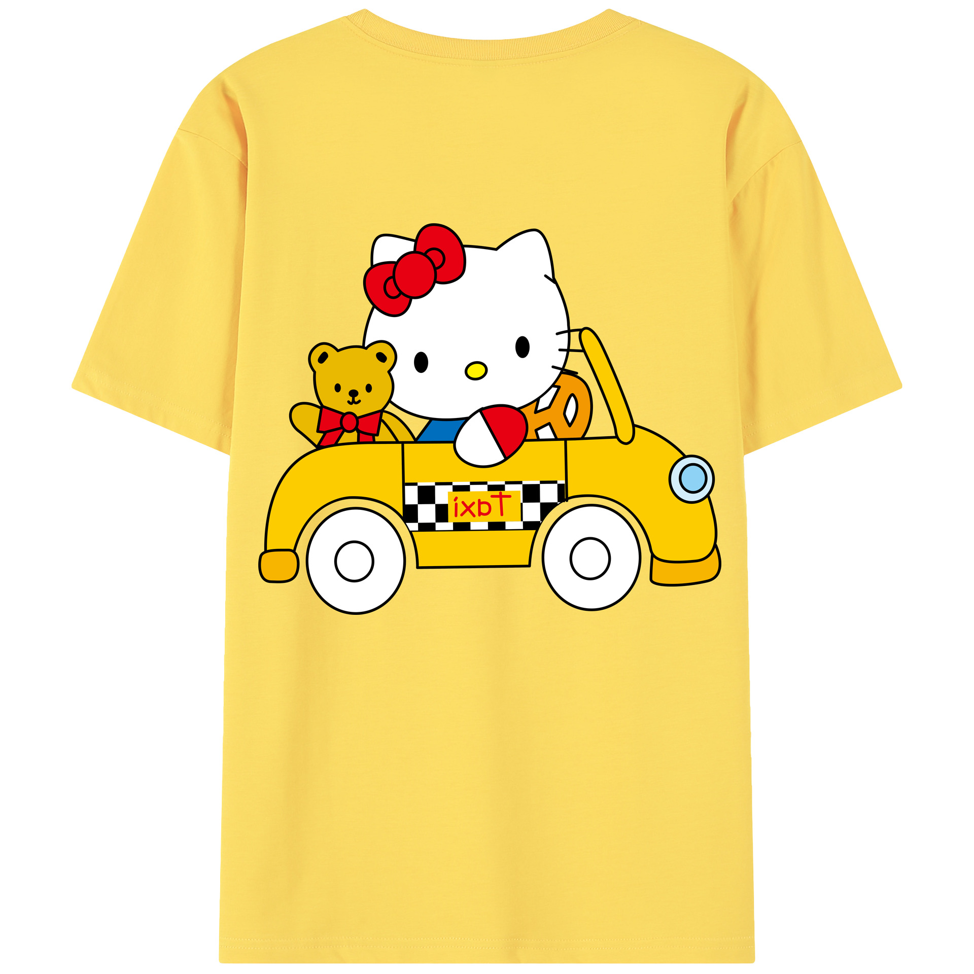 （画像用） Hello Kitty ハローキティ 綿100％半袖Tシャツ（背面プリント）